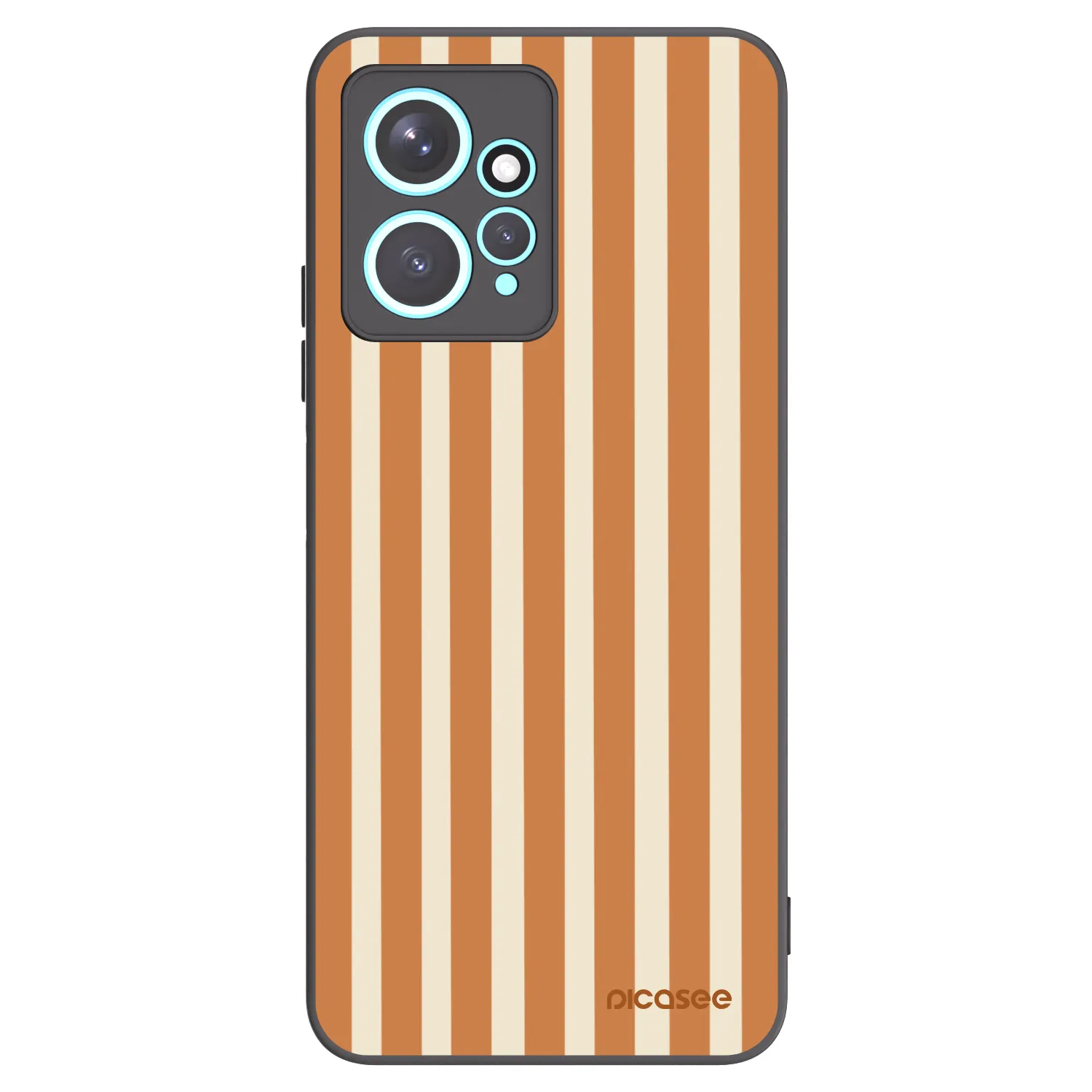 Picasee Μαύρη θήκη σιλικόνης για Xiaomi Redmi Note 12 4G - Orange lines