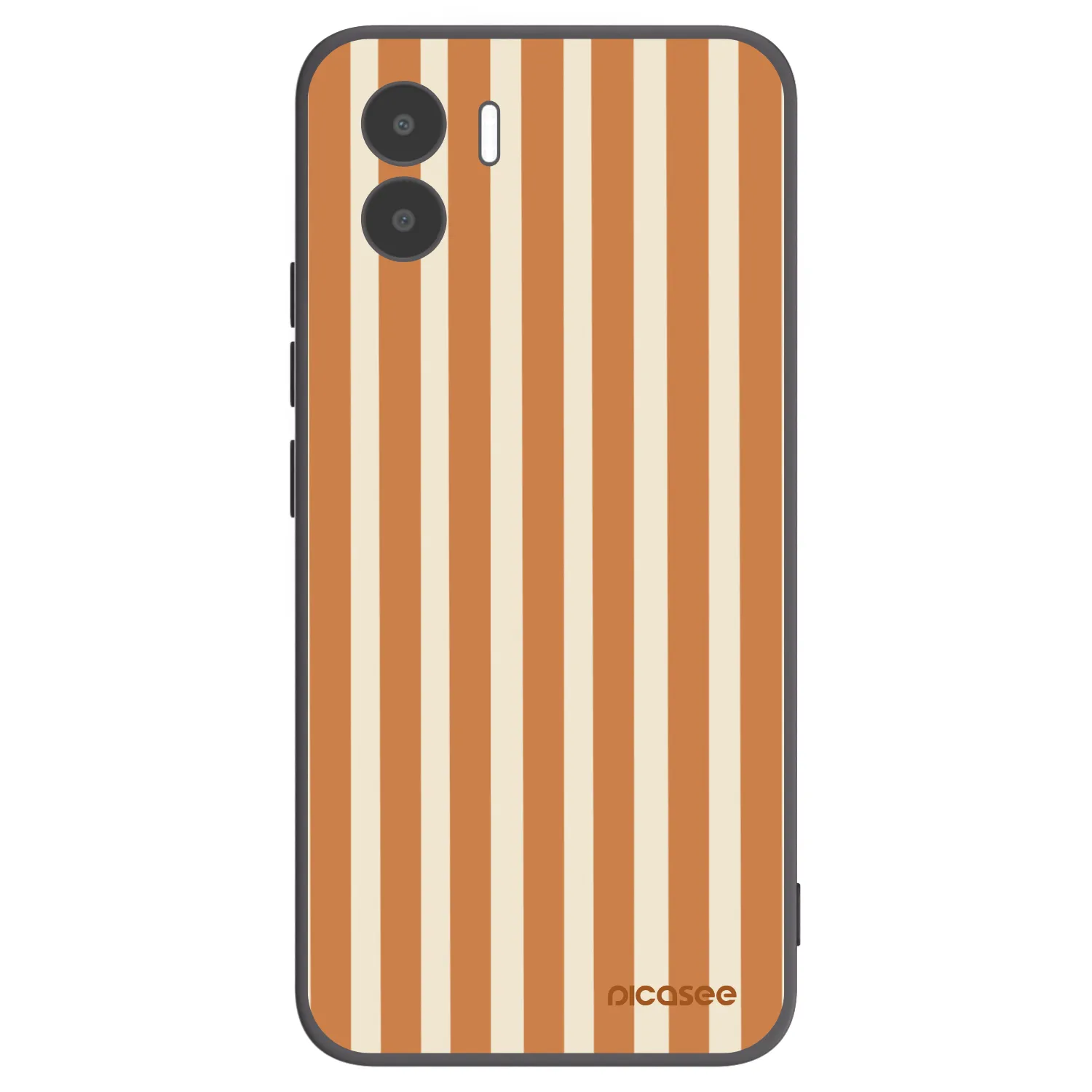 Picasee Μαύρη θήκη σιλικόνης για Xiaomi Redmi A2 - Orange lines