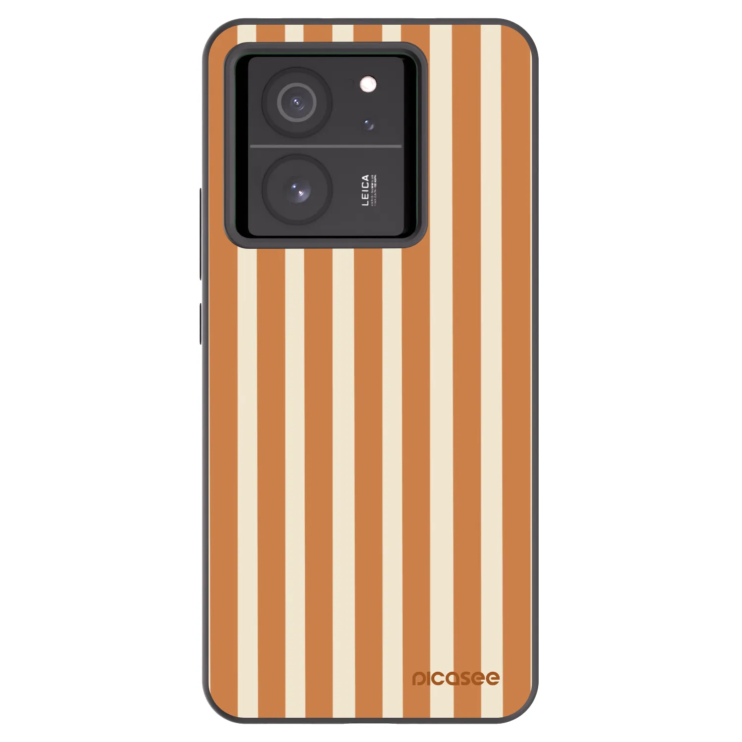 Picasee Μαύρη θήκη σιλικόνης για Xiaomi 13T - Orange lines