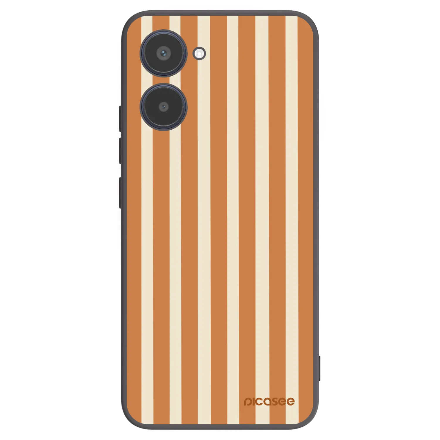 Picasee Μαύρη θήκη σιλικόνης για Realme 10 4G - Orange lines