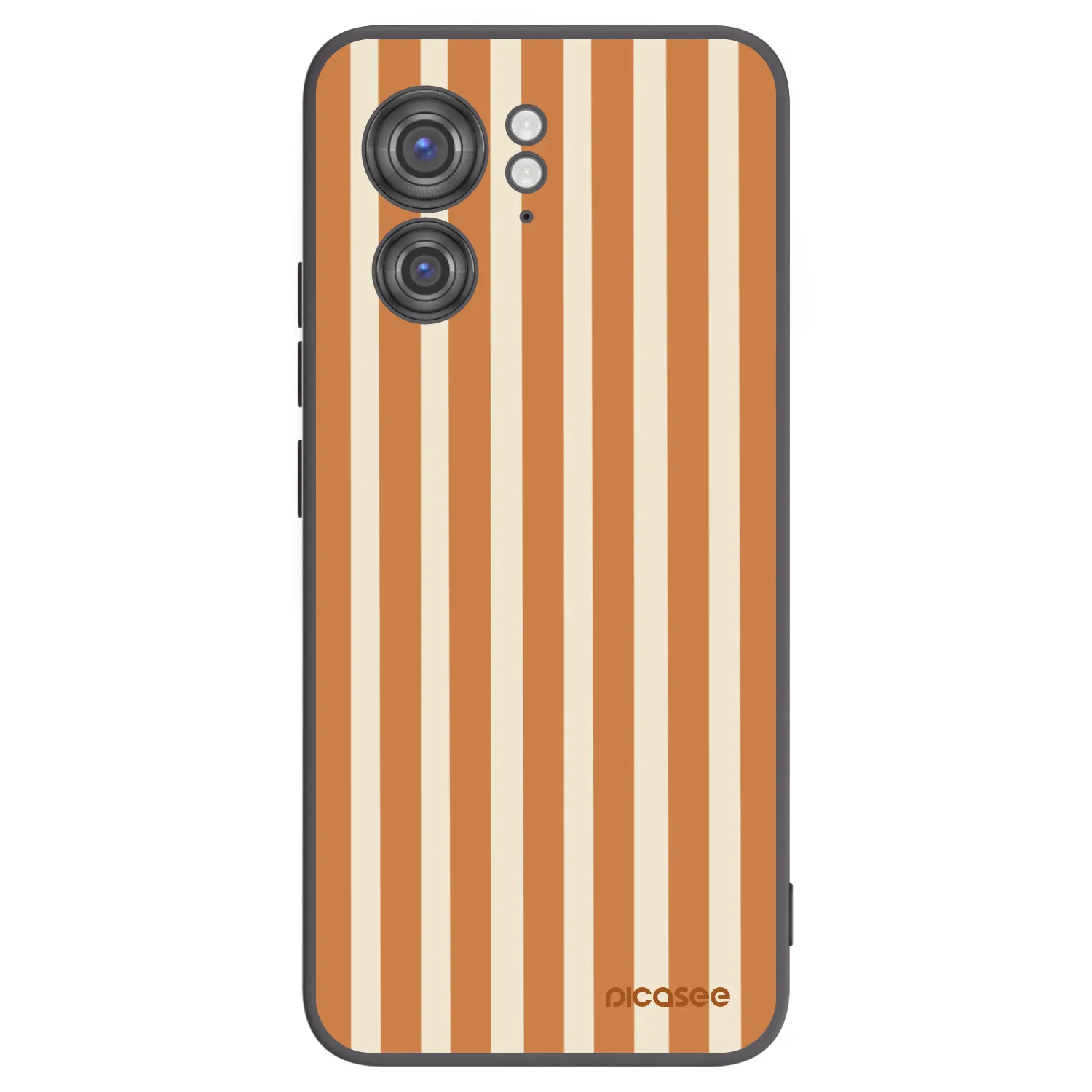 Picasee Μαύρη θήκη σιλικόνης για Motorola Edge 40 - Orange lines