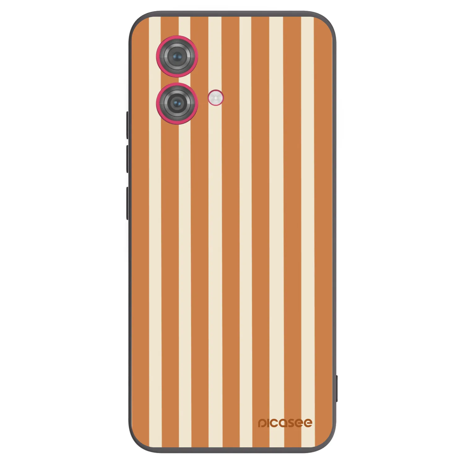 Picasee Μαύρη θήκη σιλικόνης για Motorola Moto G84 5G - Orange lines
