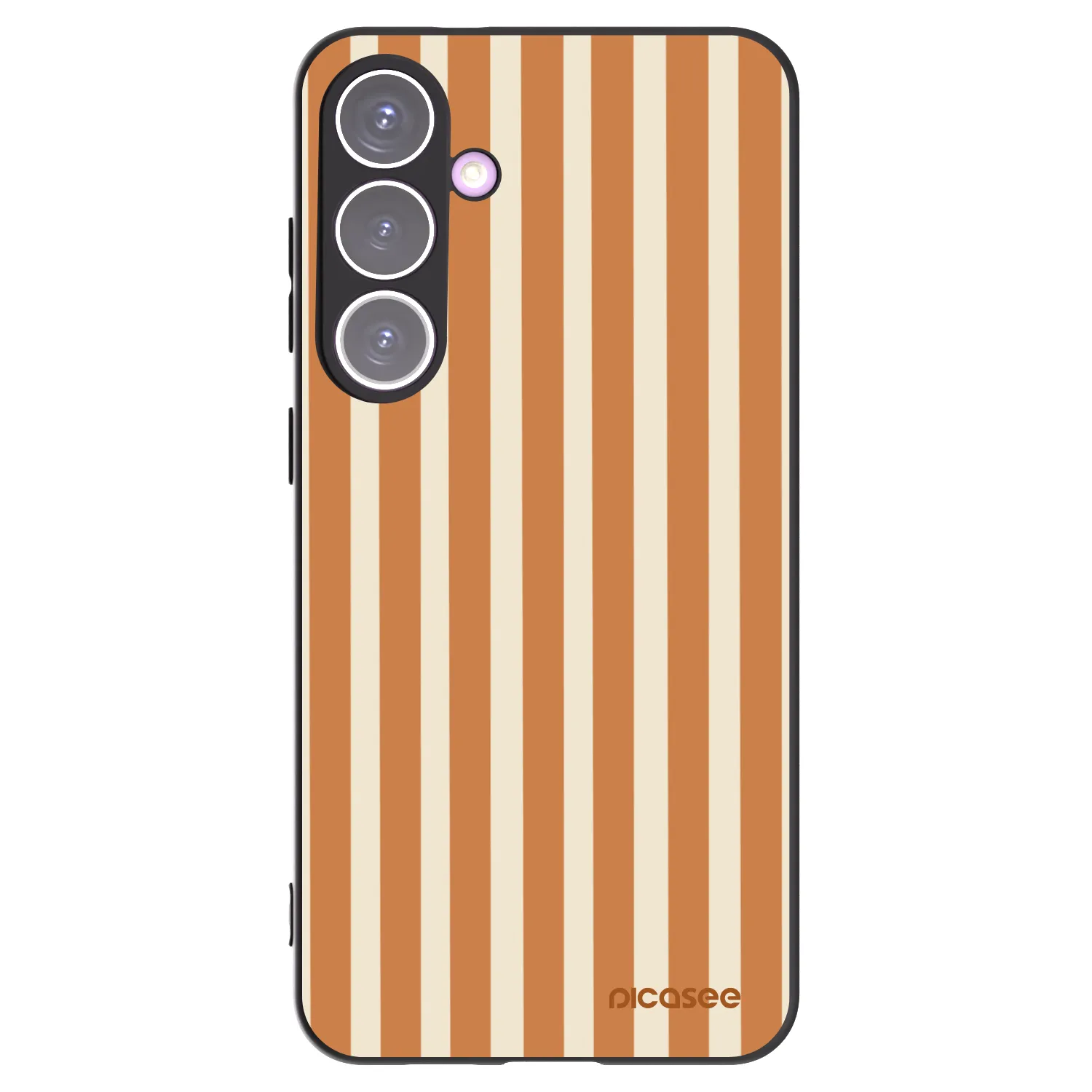 Picasee Μαύρη θήκη σιλικόνης για Samsung Galaxy S24+ S926B 5G - Orange lines