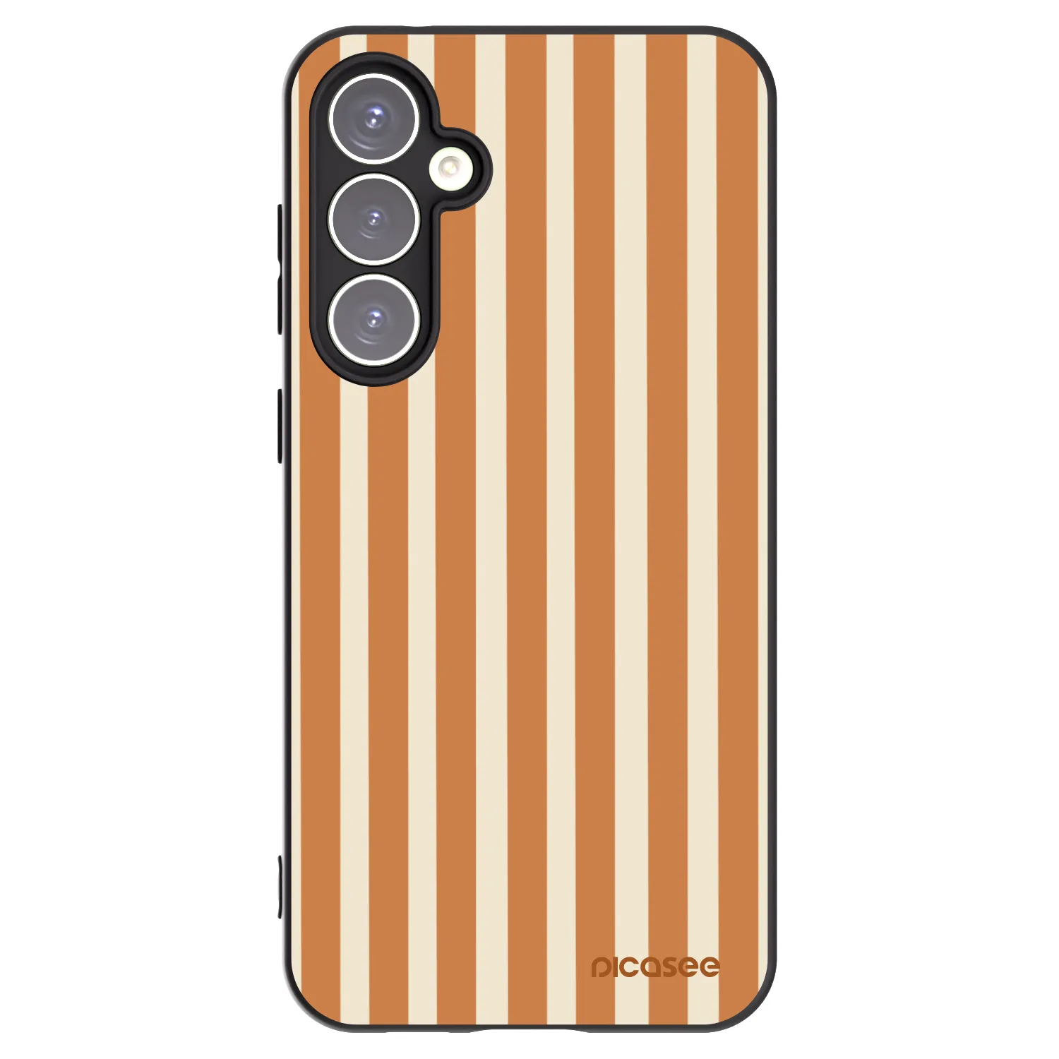 Picasee Μαύρη θήκη σιλικόνης για Samsung Galaxy S23 FE S711B - Orange lines