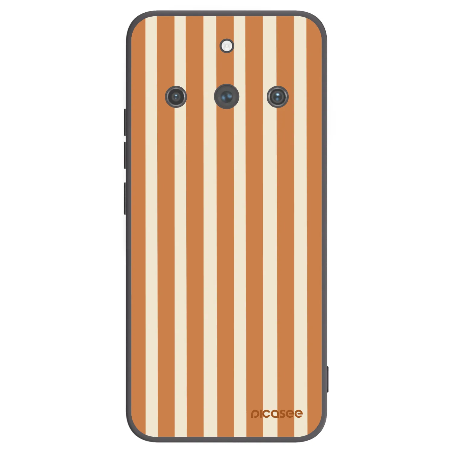Picasee Μαύρη θήκη σιλικόνης για Realme 11 Pro+ - Orange lines