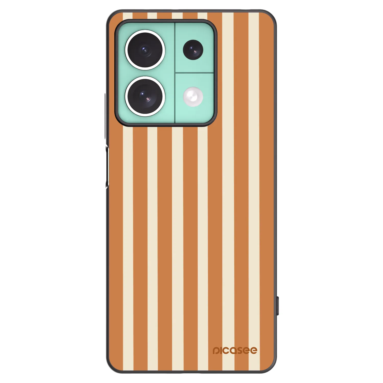 Picasee Μαύρη θήκη σιλικόνης για Xiaomi Redmi Note 13 5G - Orange lines