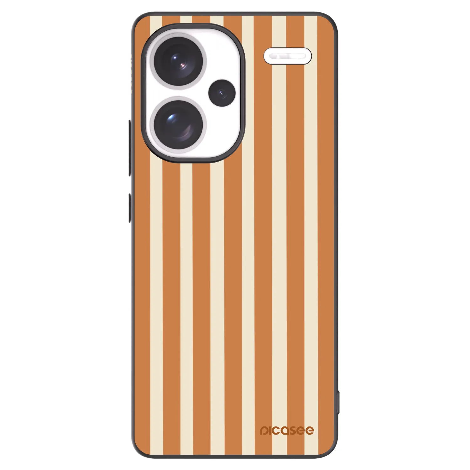 Picasee Μαύρη θήκη σιλικόνης για Xiaomi Redmi Note 13 Pro+ 5G - Orange lines
