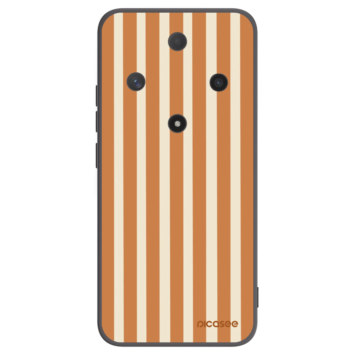 Picasee Μαύρη θήκη σιλικόνης για Honor Magic6 Lite 5G - Orange lines