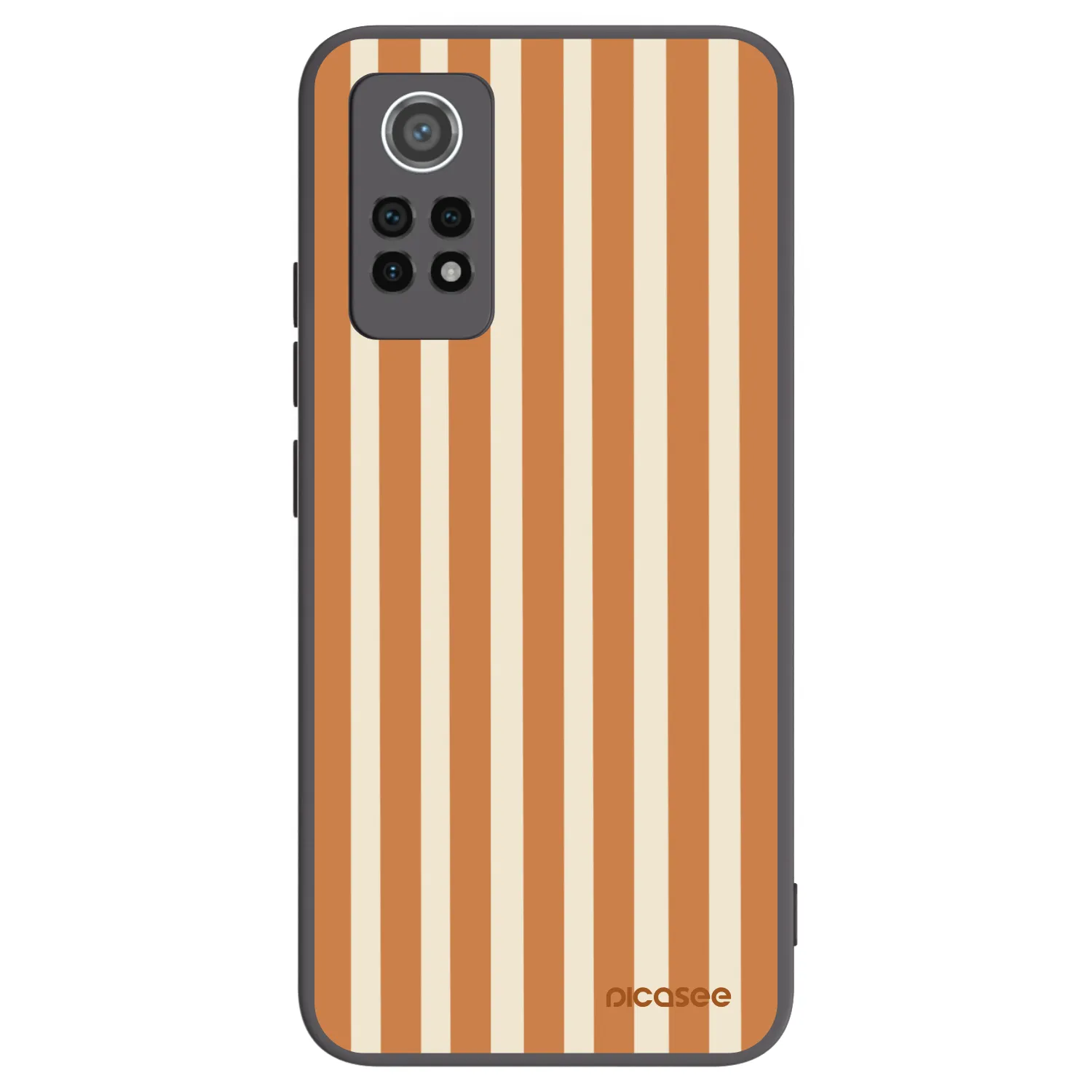 Picasee Μαύρη θήκη σιλικόνης για Xiaomi Redmi Note 12 Pro 4G - Orange lines