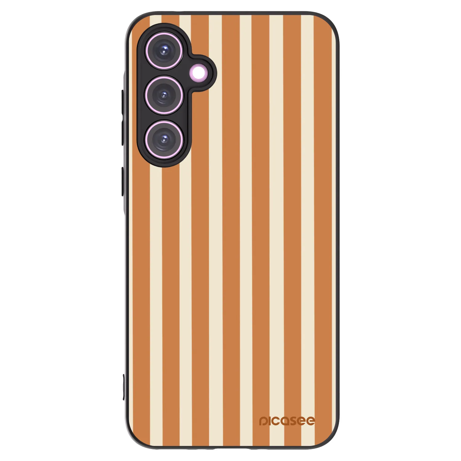 Picasee Μαύρη θήκη σιλικόνης για Samsung Galaxy A35 5G A356B - Orange lines