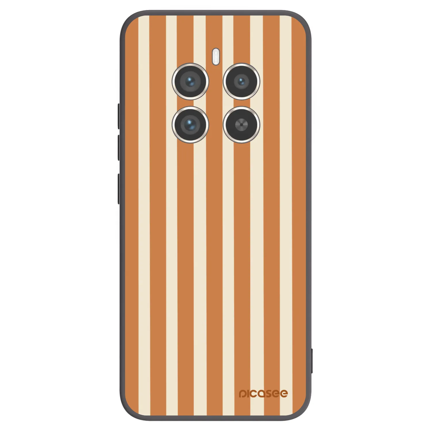 Picasee Μαύρη θήκη σιλικόνης για Realme 12 Pro 5G - Orange lines