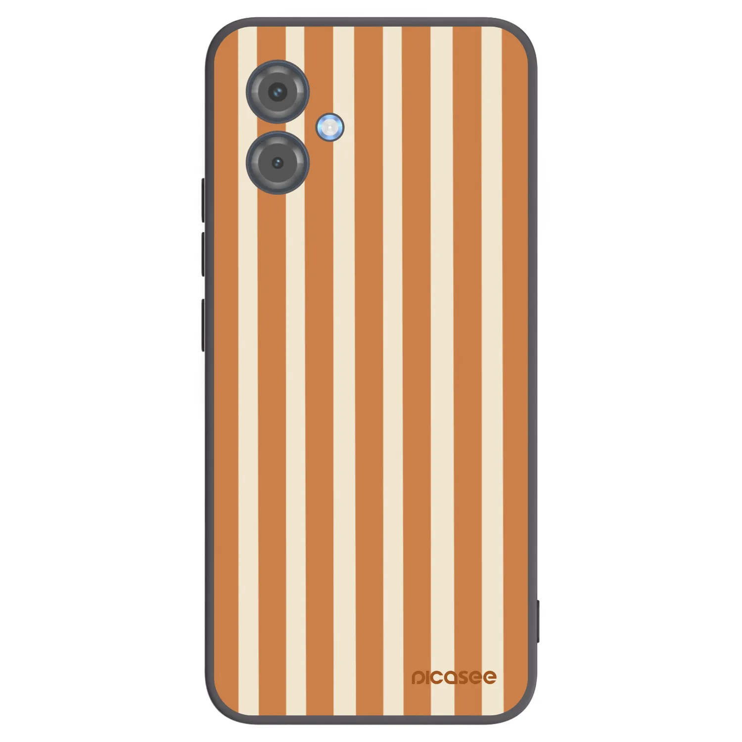 Picasee Μαύρη θήκη σιλικόνης για Motorola Moto G14 - Orange lines