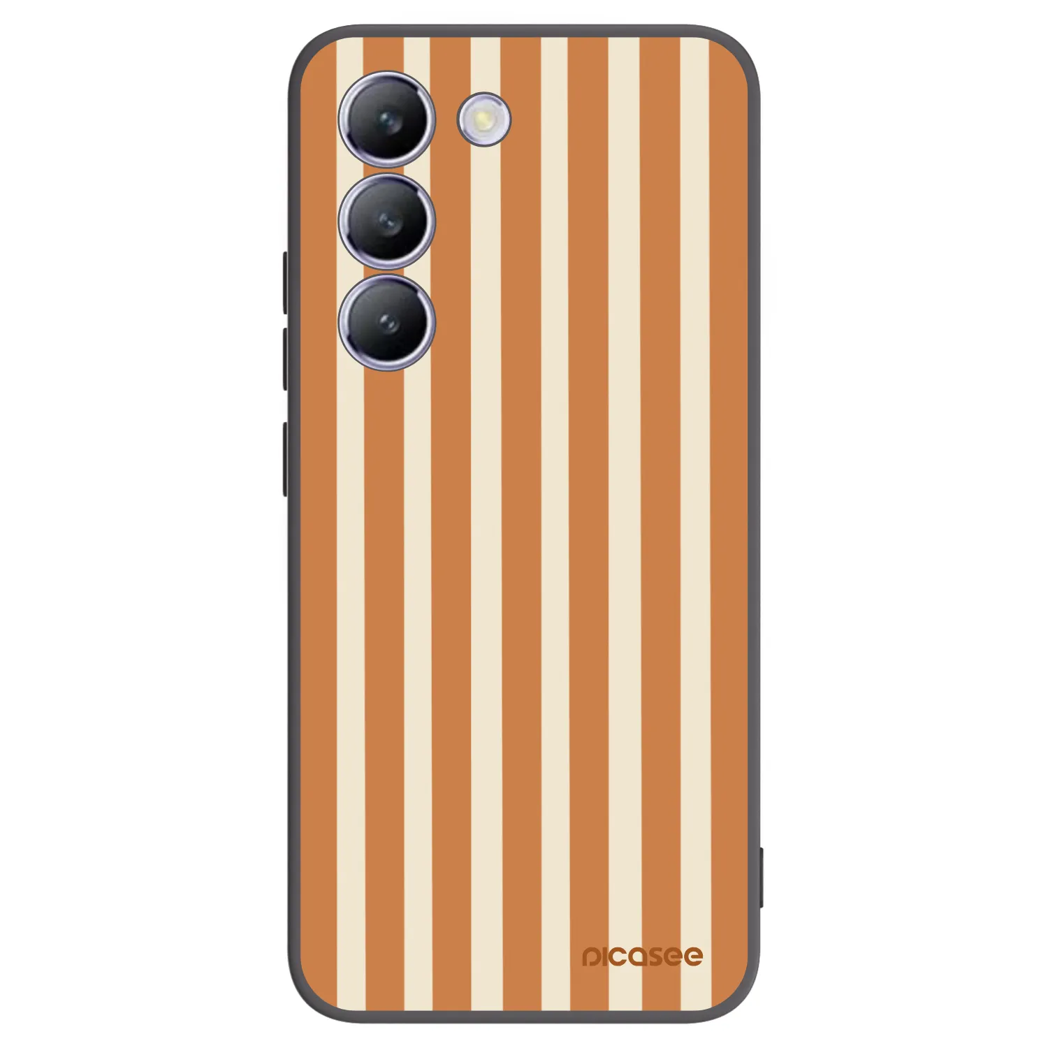 Picasee Μαύρη θήκη σιλικόνης για Vivo V40 SE 5G - Orange lines