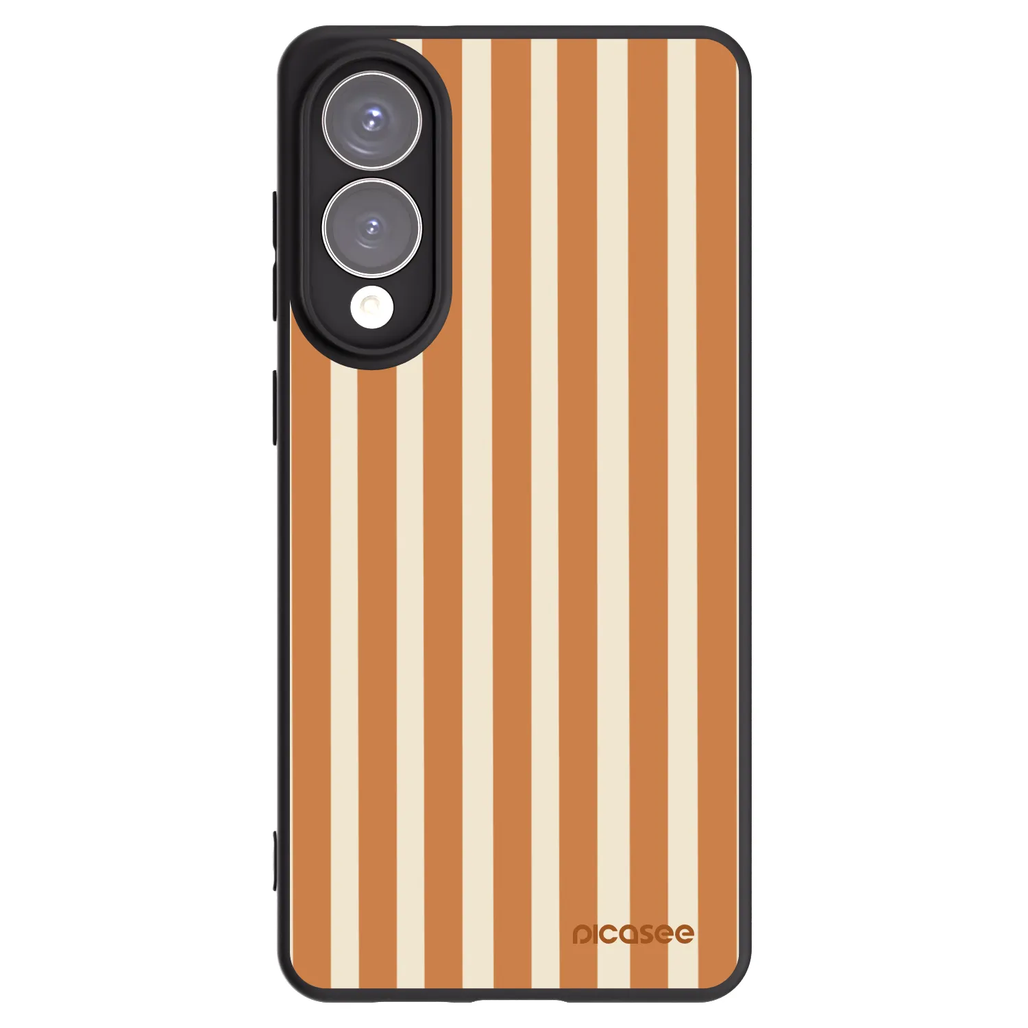 Picasee Μαύρη θήκη σιλικόνης για Samsung Galaxy S25 Edge 5G - Orange lines
