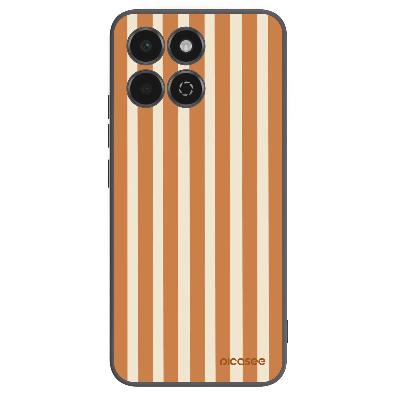Picasee Μαύρη θήκη σιλικόνης για Honor 200 Smart 5G - Orange lines