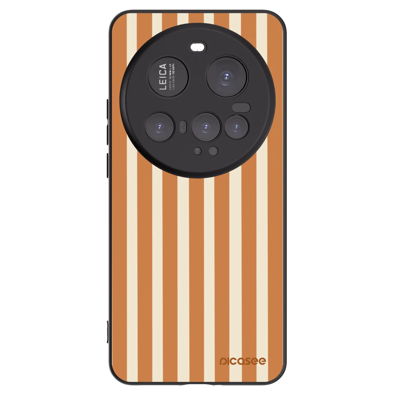 Picasee Μαύρη θήκη σιλικόνης για Xiaomi 15 Ultra - Orange lines