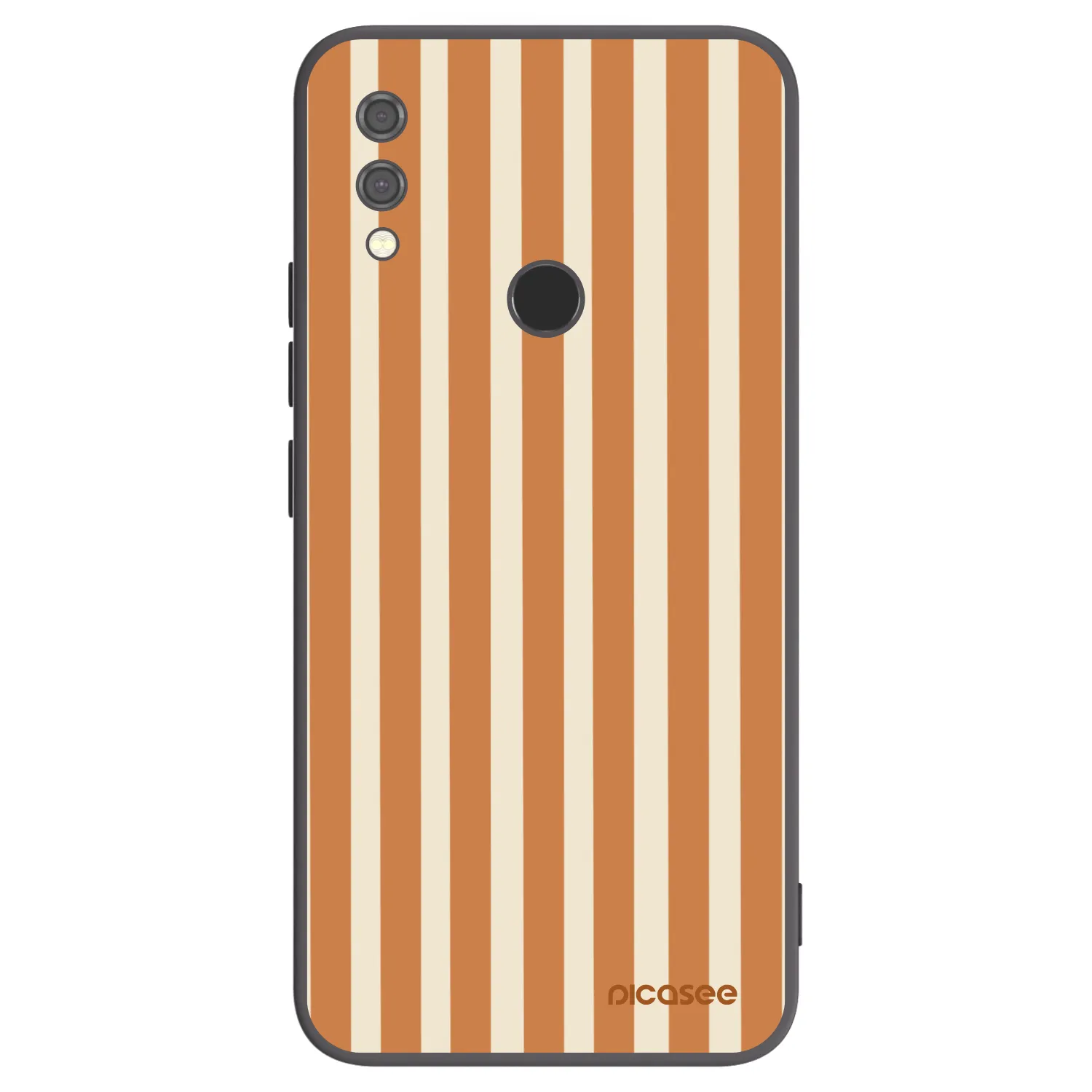 Picasee Μαύρη θήκη σιλικόνης για Xiaomi Redmi Note 7 - Orange lines