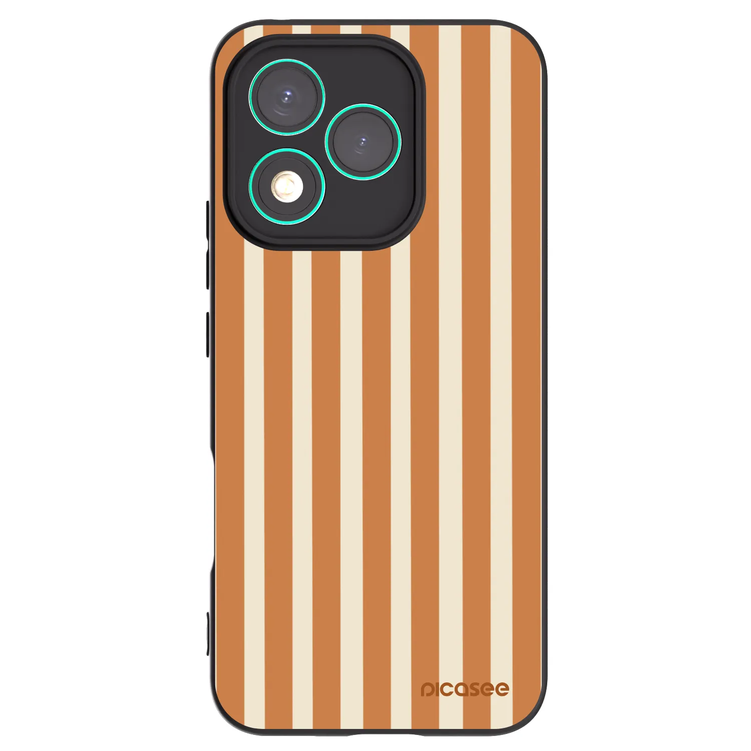 Picasee Μαύρη θήκη σιλικόνης για Honor 400 Lite 5G - Orange lines
