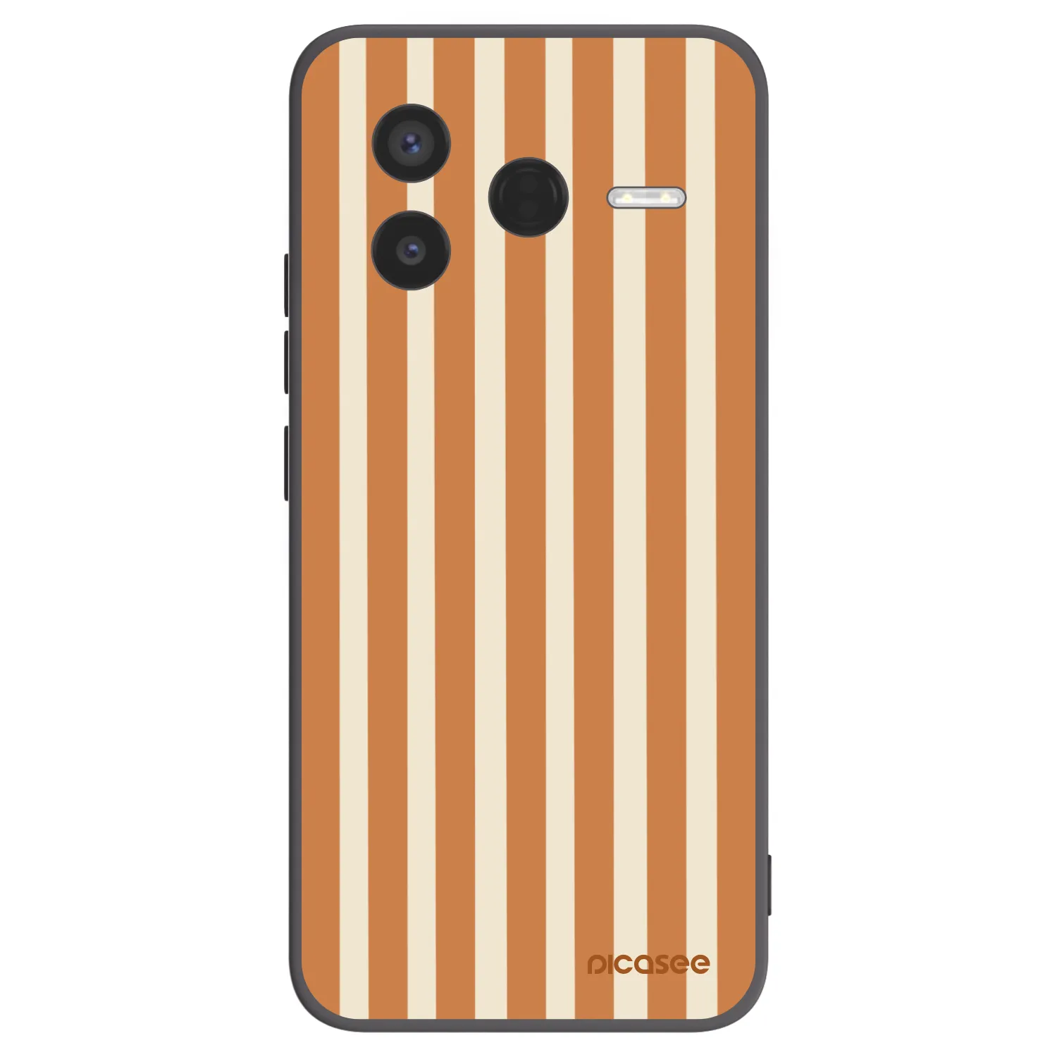 Picasee Μαύρη θήκη σιλικόνης για Xiaomi Poco F7 Pro 5G - Orange lines