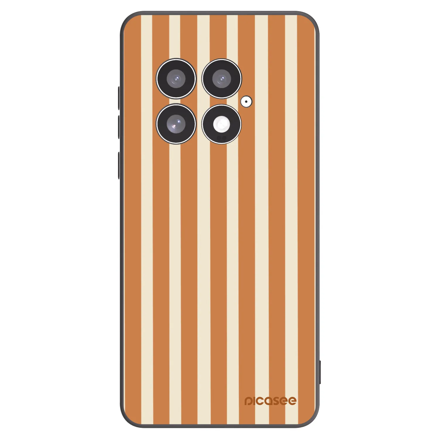Picasee Μαύρη θήκη σιλικόνης για OnePlus 13 5G - Orange lines