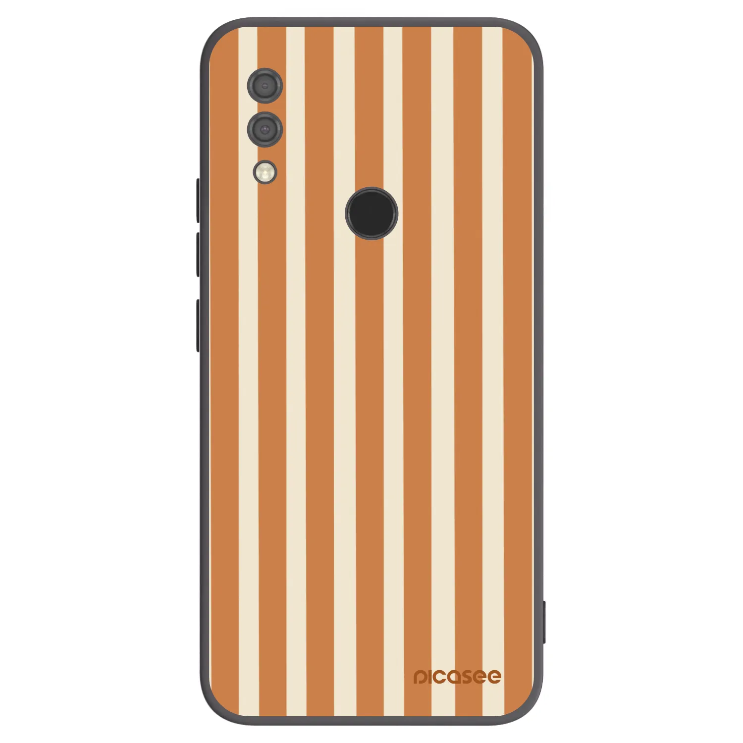 Picasee Μαύρη θήκη σιλικόνης για Xiaomi Redmi 7 - Orange lines