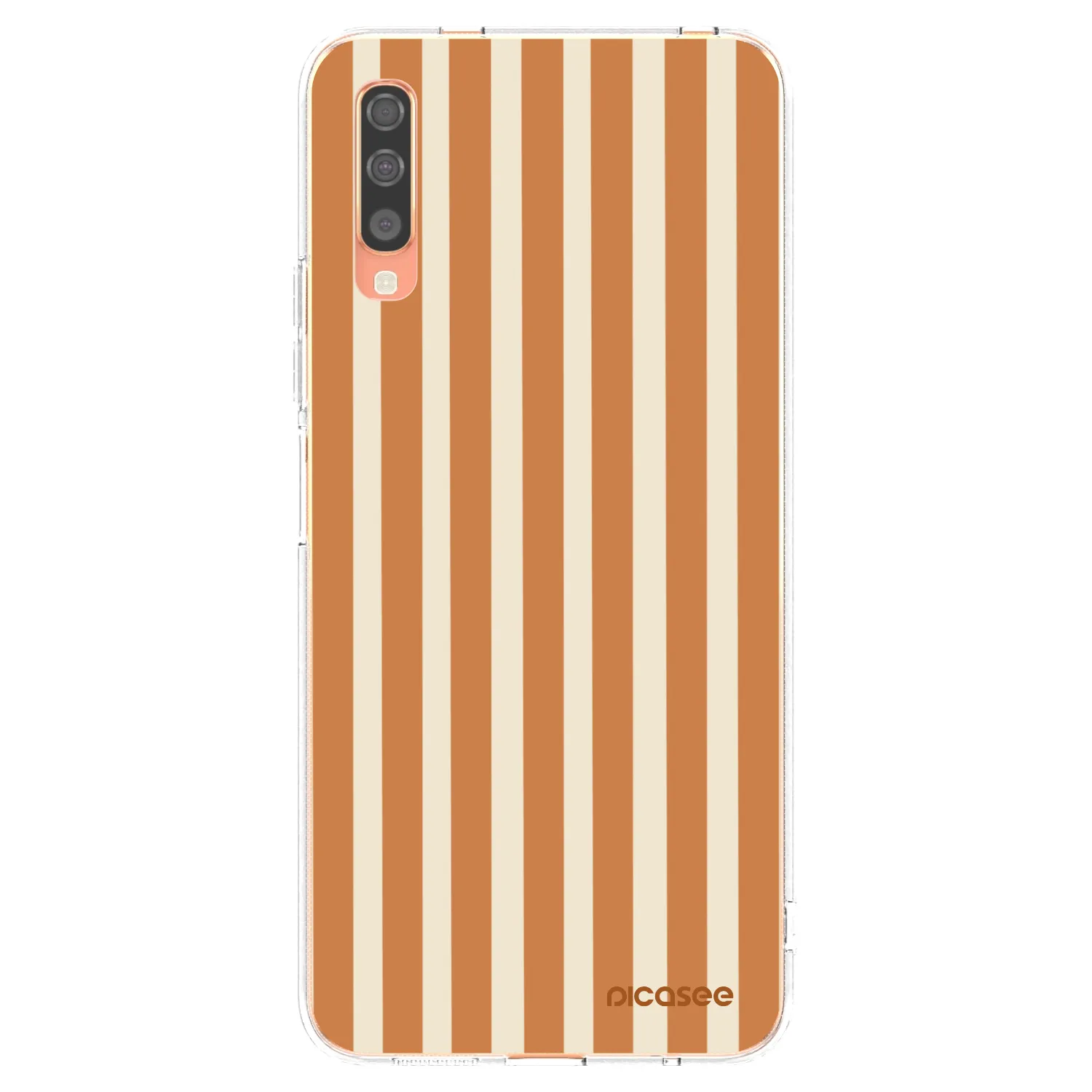 Picasee διαφανής θήκη σιλικόνης Samsung Galaxy A70 A705F - Orange lines