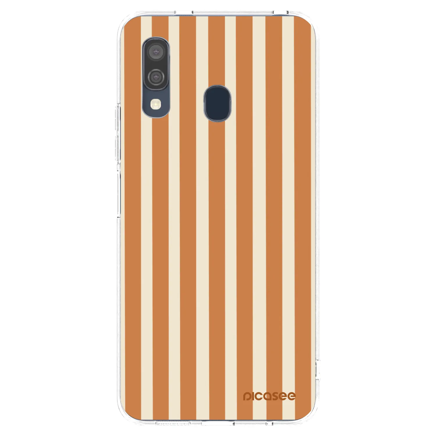 Picasee διαφανής θήκη σιλικόνης Samsung Galaxy A40 A405F - Orange lines
