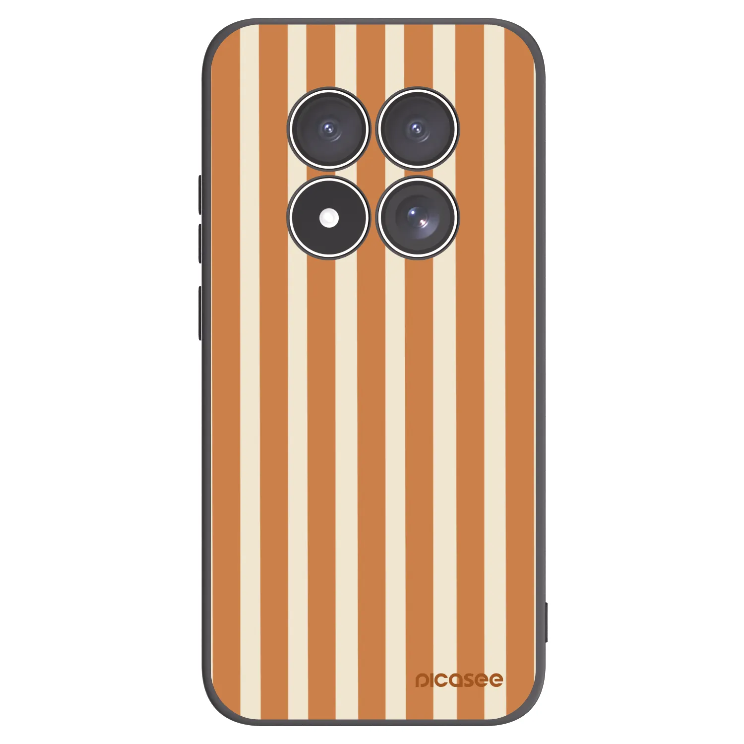 Picasee Μαύρη θήκη σιλικόνης για Xiaomi Redmi Note 15 Pro 4G - Orange lines