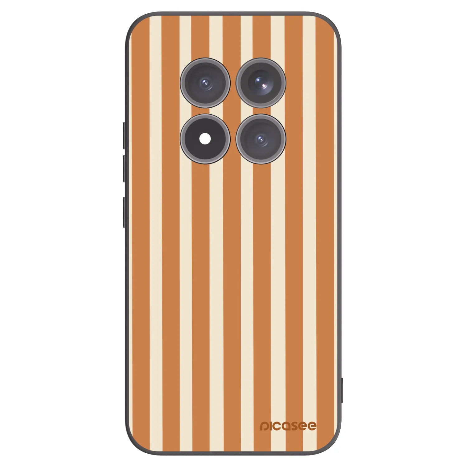 Picasee Μαύρη θήκη σιλικόνης για Xiaomi Redmi Note 15 Pro+ - Orange lines
