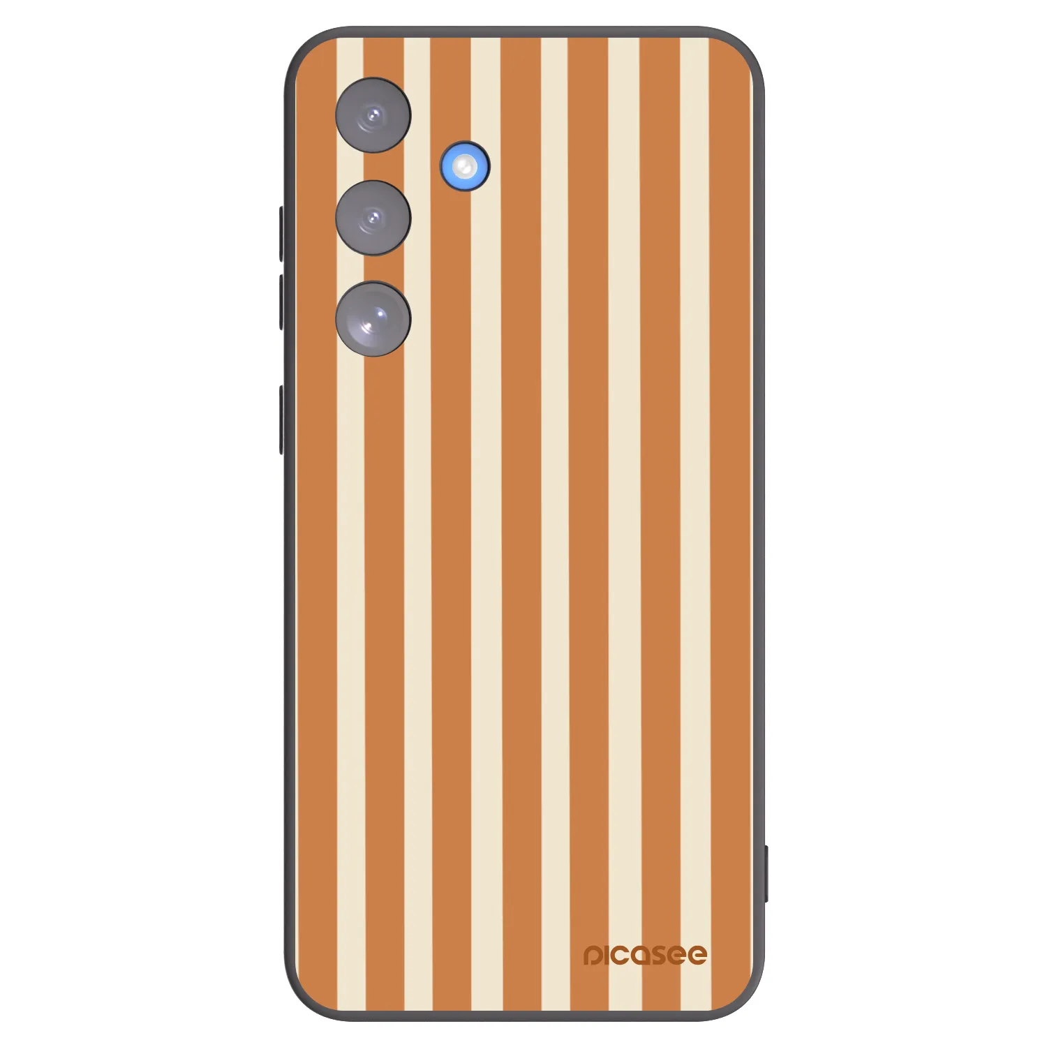 Picasee Μαύρη θήκη σιλικόνης για Samsung Galaxy S25 FE 5G - Orange lines