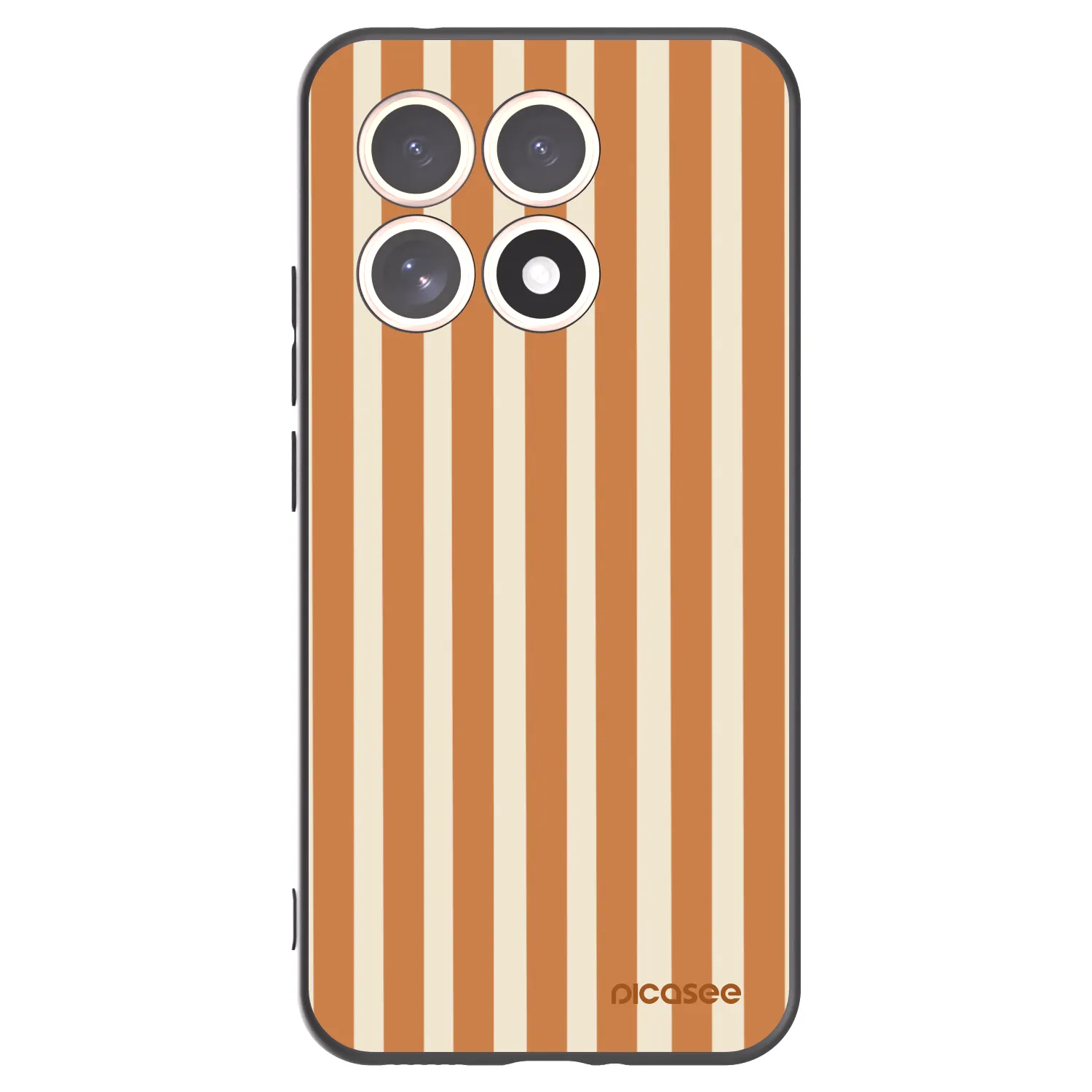 Picasee Μαύρη θήκη σιλικόνης για Xiaomi 15T - Orange lines