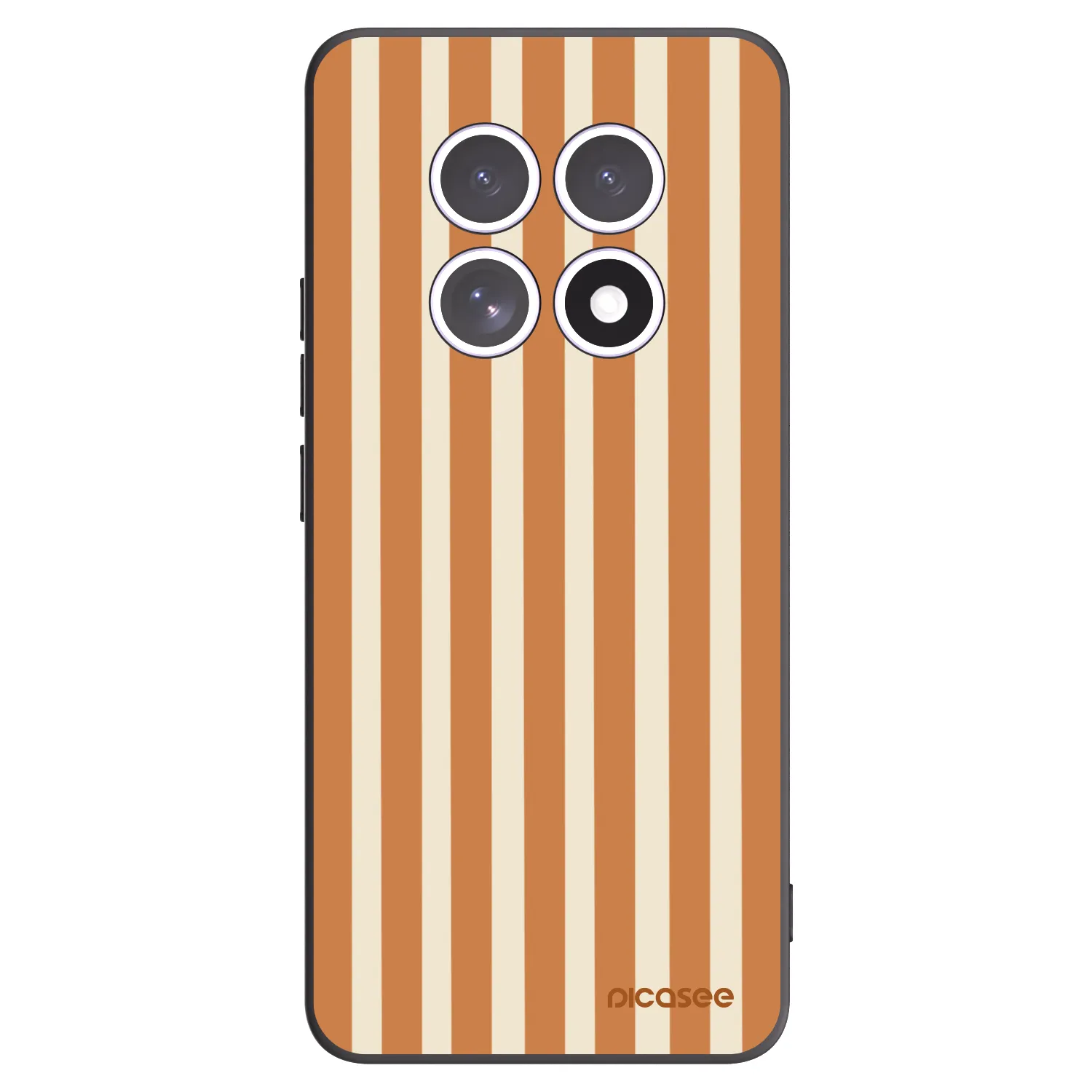 Picasee Μαύρη θήκη σιλικόνης για Xiaomi Redmi Note 15 4G - Orange lines
