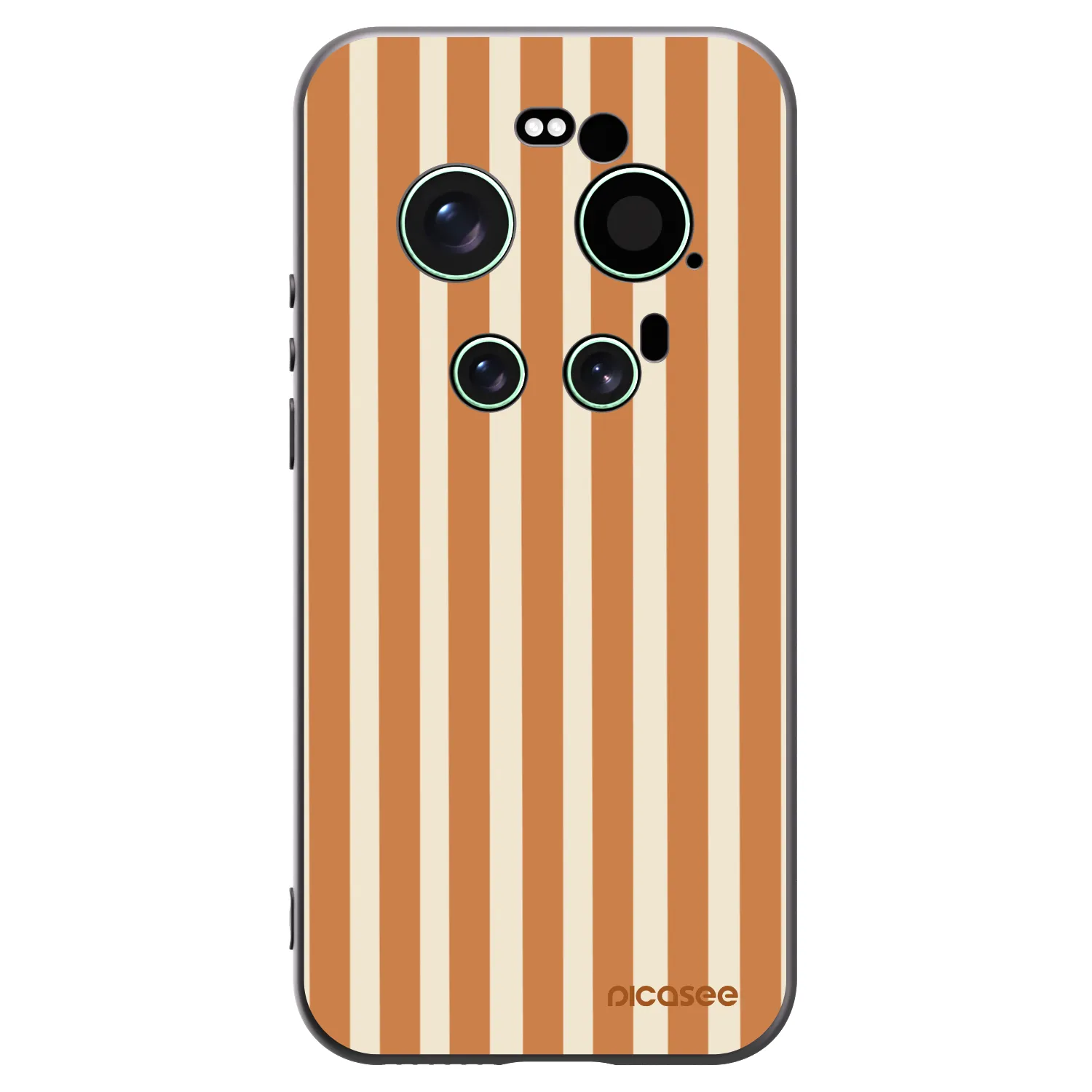 Picasee Μαύρη θήκη σιλικόνης για Xiaomi 17 Ultra - Orange lines