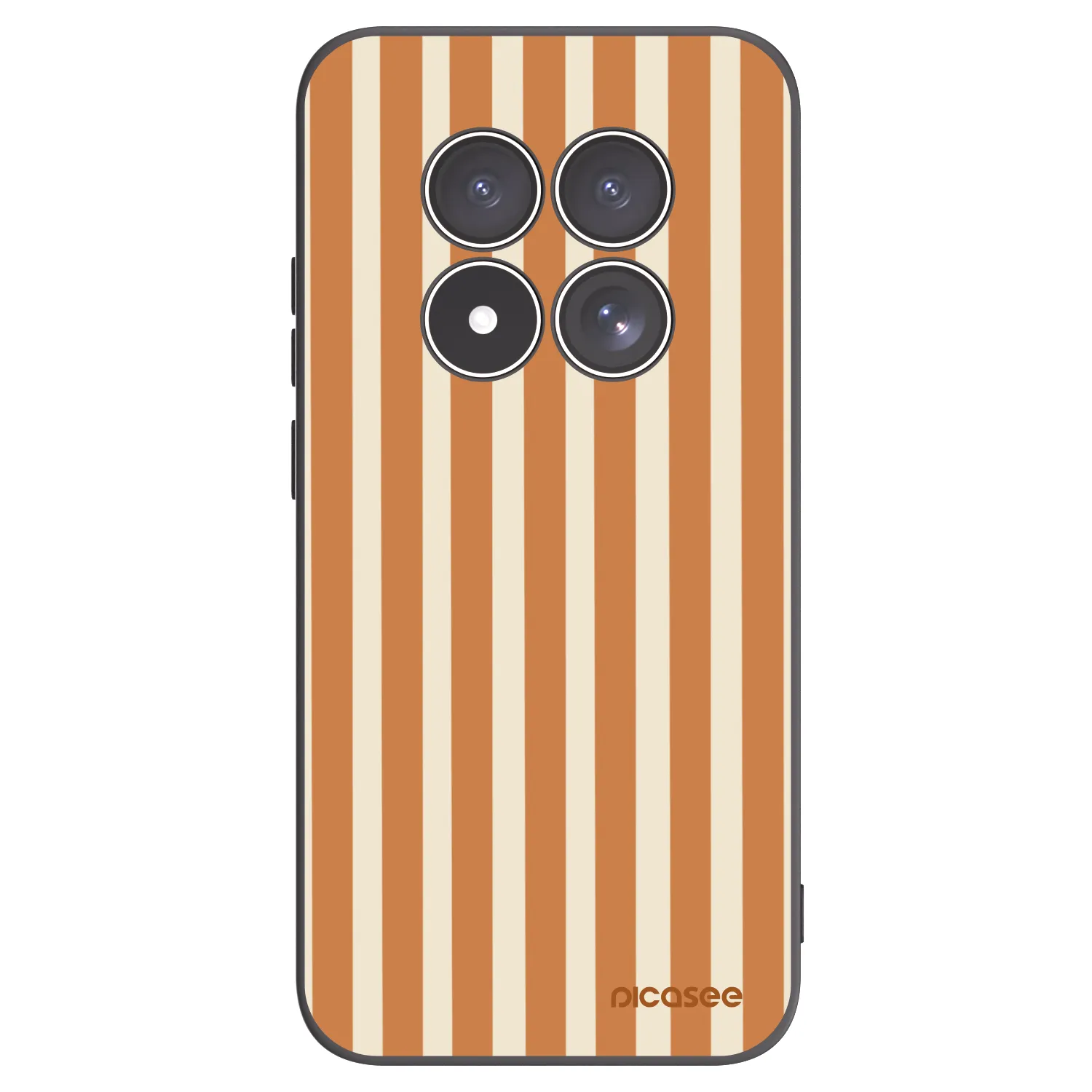 Picasee Μαύρη θήκη σιλικόνης για Xiaomi Redmi Note 15 Pro 5G - Orange lines