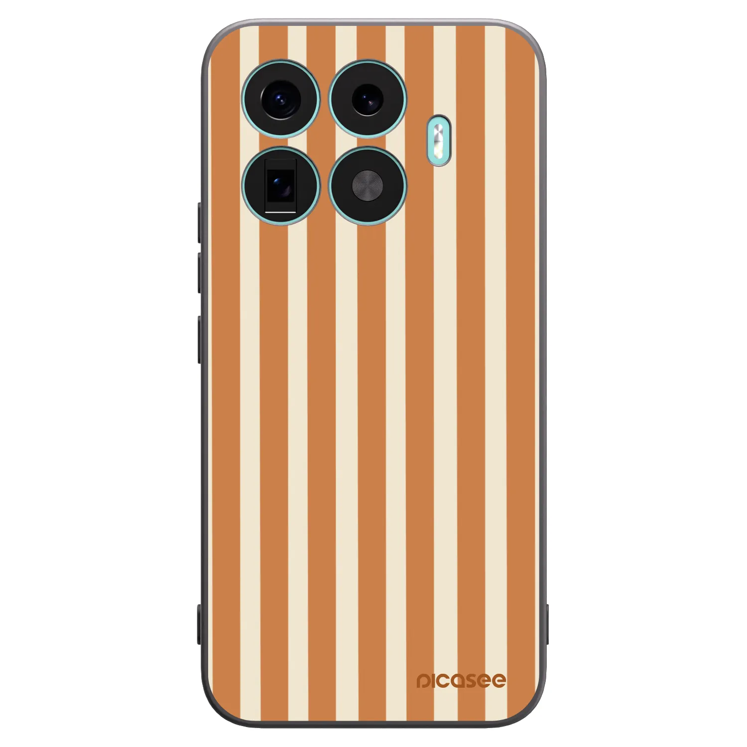 Picasee Μαύρη θήκη σιλικόνης για Xiaomi 17T Pro - Orange lines