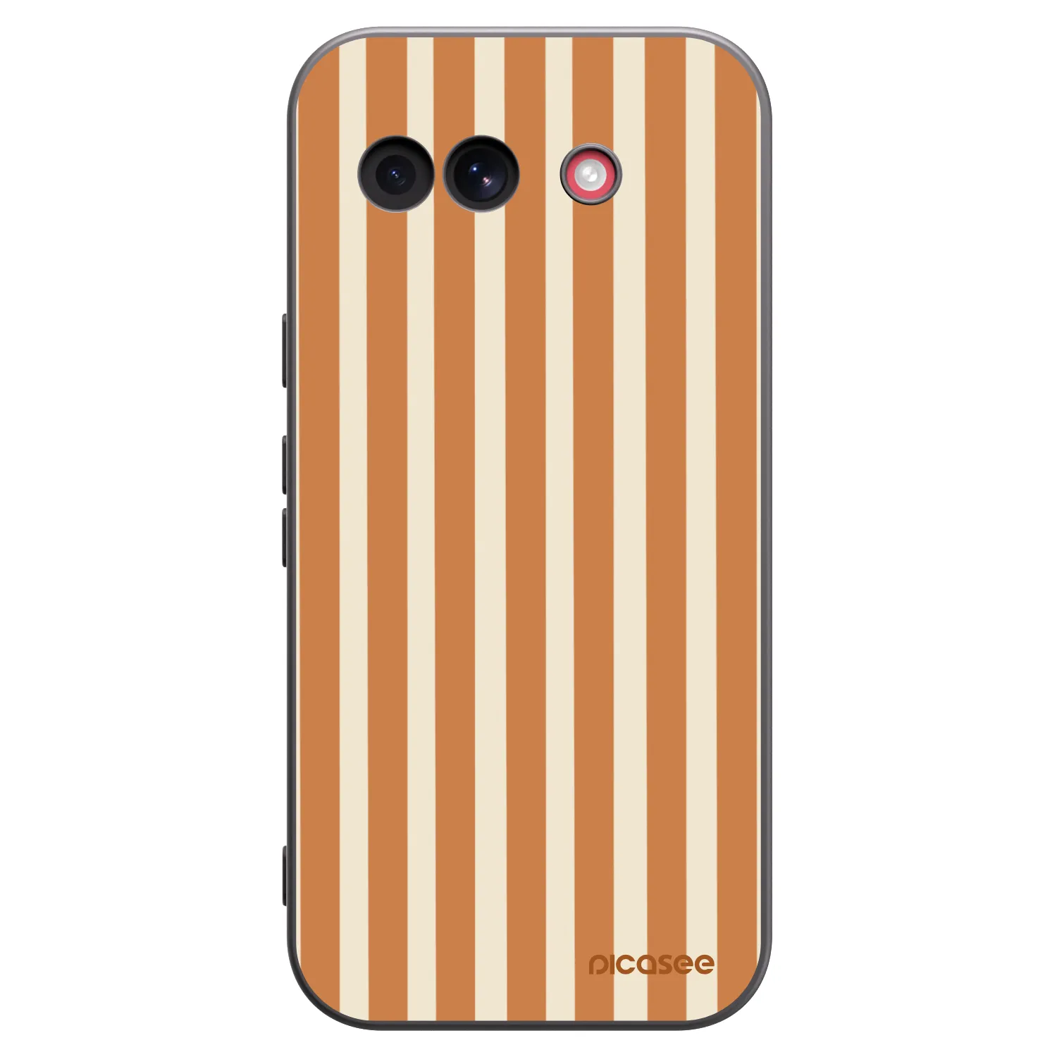 Picasee Μαύρη θήκη σιλικόνης για Google Pixel 10a - Orange lines