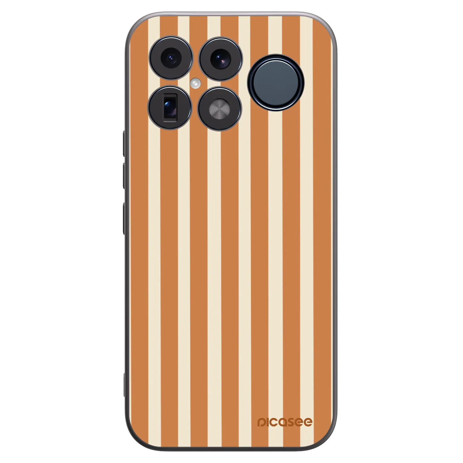 Picasee Μαύρη θήκη σιλικόνης για Xiaomi Poco F8 Ultra - Orange lines