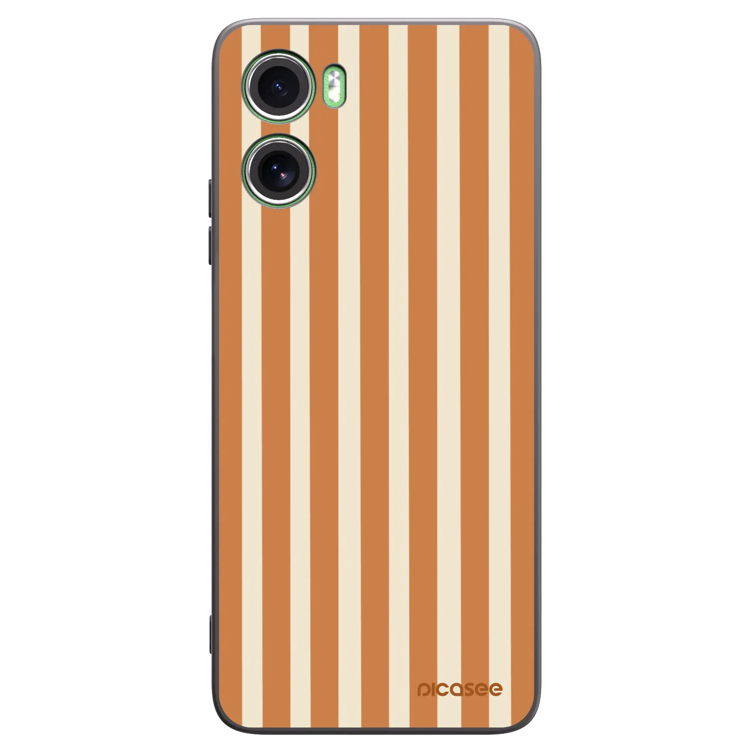Picasee Μαύρη θήκη σιλικόνης για Motorola Moto G06 - Orange lines