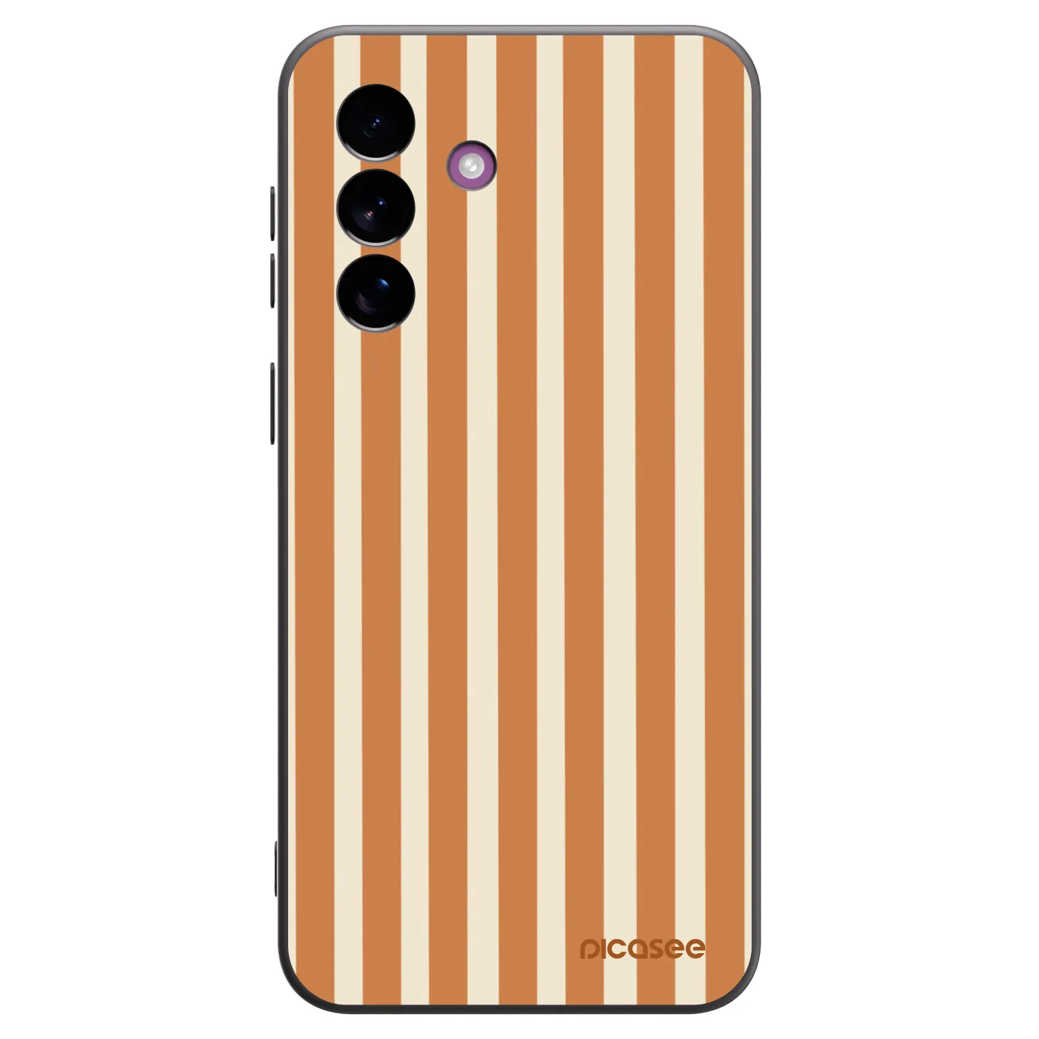 Picasee Μαύρη θήκη σιλικόνης για Samsung Galaxy A37 - Orange lines