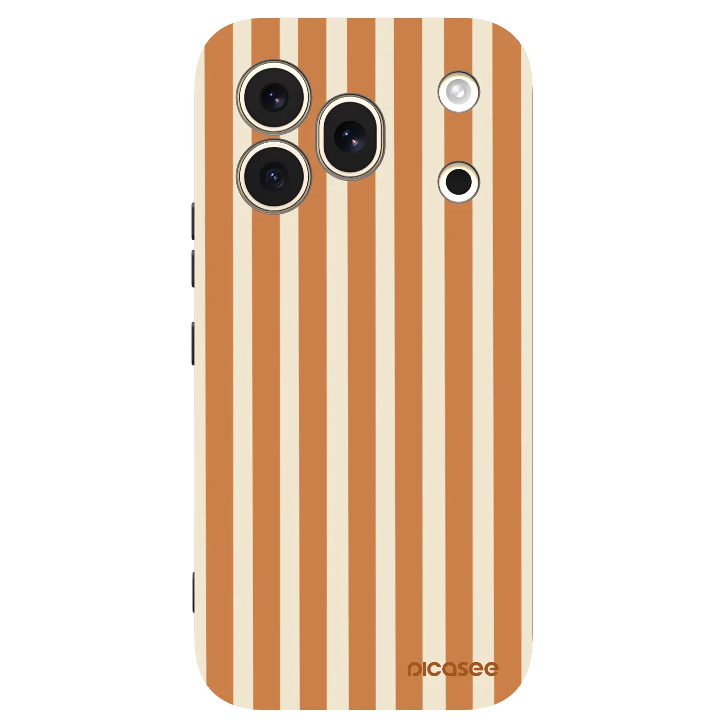 Picasee Μαύρη θήκη σιλικόνης για Honor 600 Pro - Orange lines