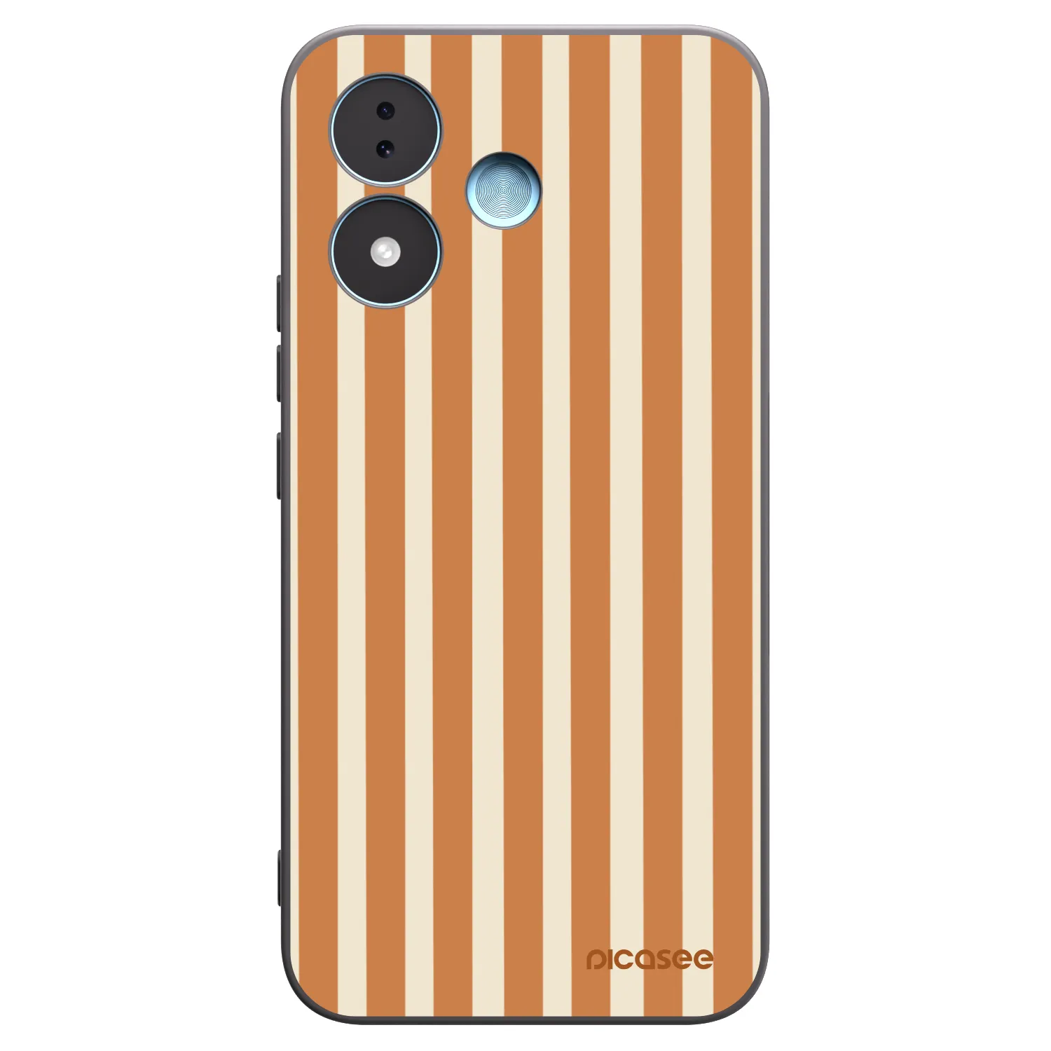 Picasee Μαύρη θήκη σιλικόνης για Xiaomi Redmi Note 17 5G - Orange lines