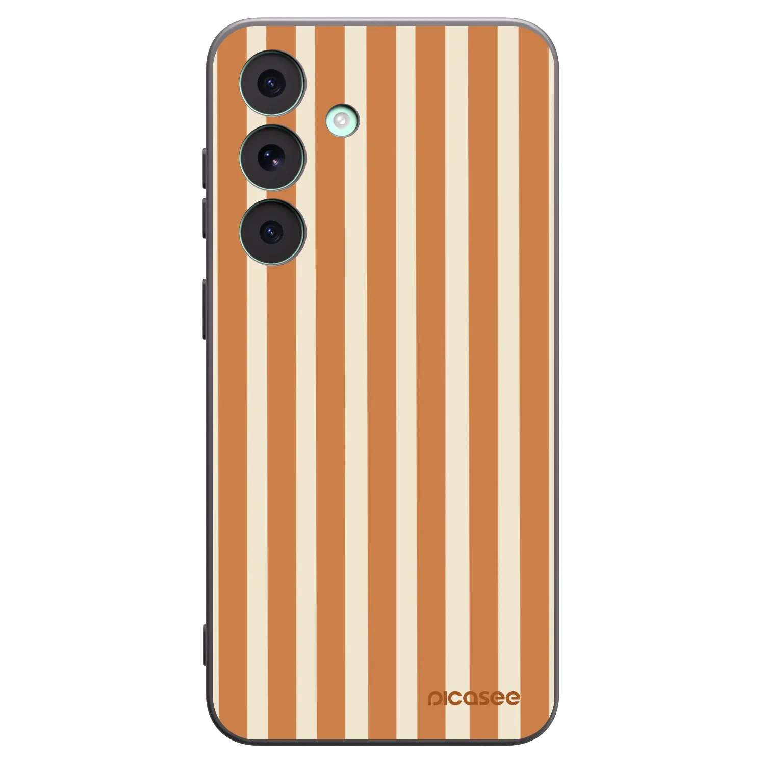 Picasee Μαύρη θήκη σιλικόνης για Samsung Galaxy S26 FE - Orange lines