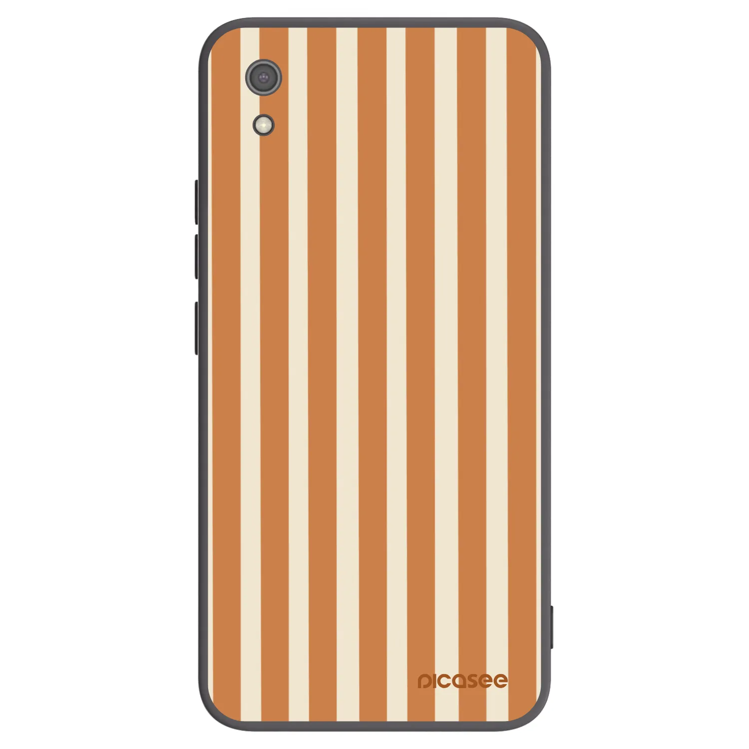 Picasee Μαύρη θήκη σιλικόνης για Xiaomi Redmi 7A - Orange lines