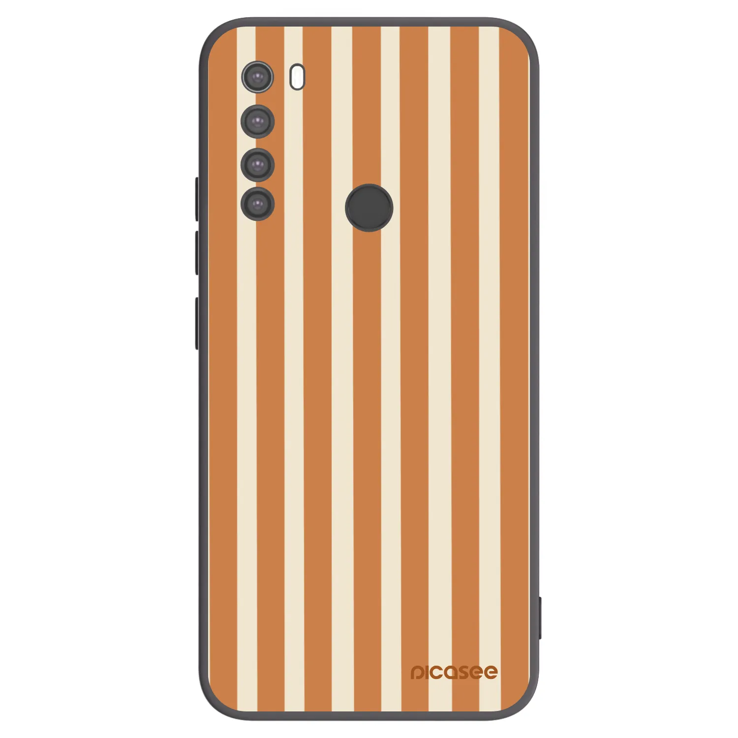 Picasee Μαύρη θήκη σιλικόνης για Xiaomi Redmi Note 8 - Orange lines