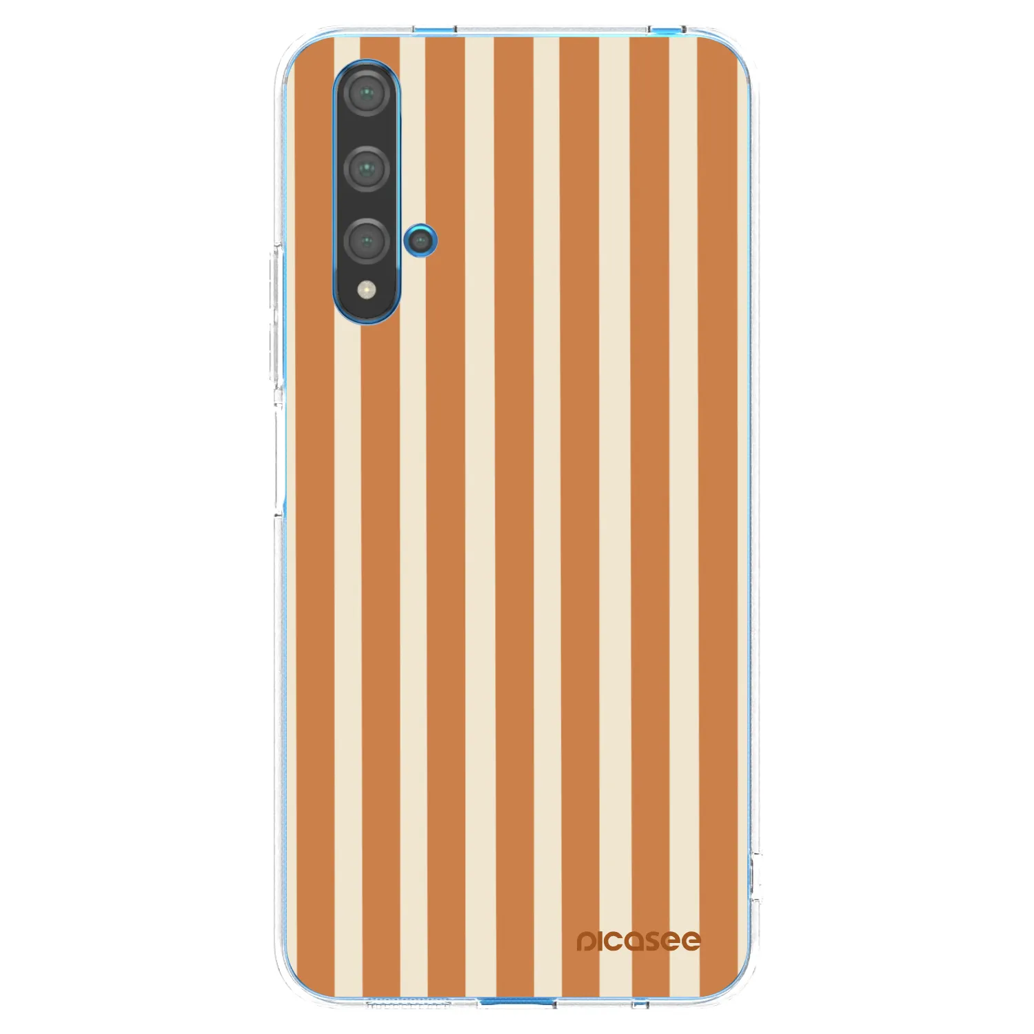 Picasee διαφανής θήκη σιλικόνης Huawei Nova 5T - Orange lines