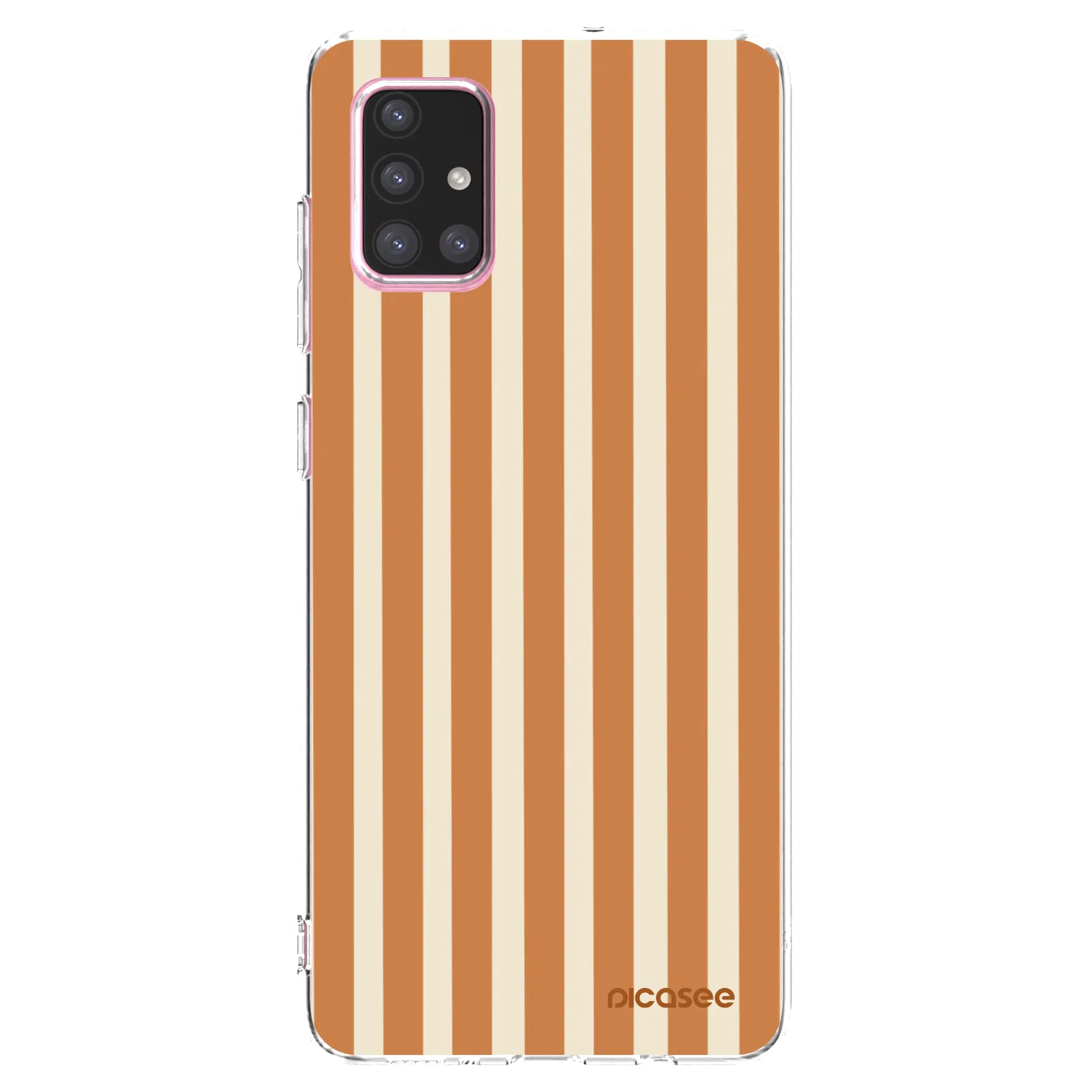 Picasee διαφανής θήκη σιλικόνης Samsung Galaxy A71 A715F - Orange lines