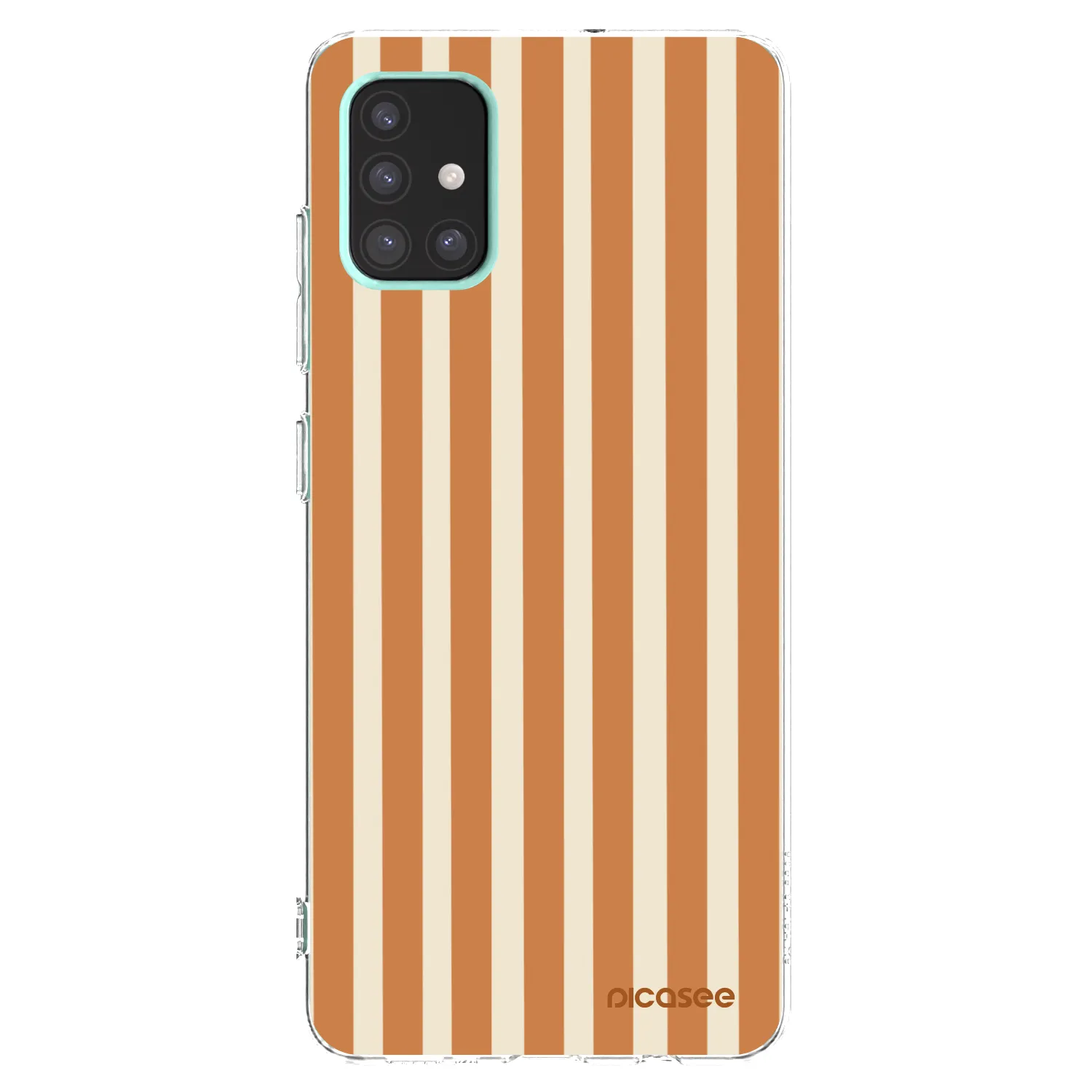 Picasee διαφανής θήκη σιλικόνης Samsung Galaxy A51 A515F - Orange lines
