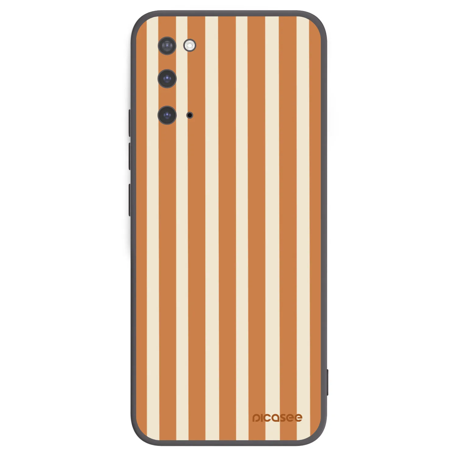 Picasee Μαύρη θήκη σιλικόνης για Samsung Galaxy S20 G980F - Orange lines