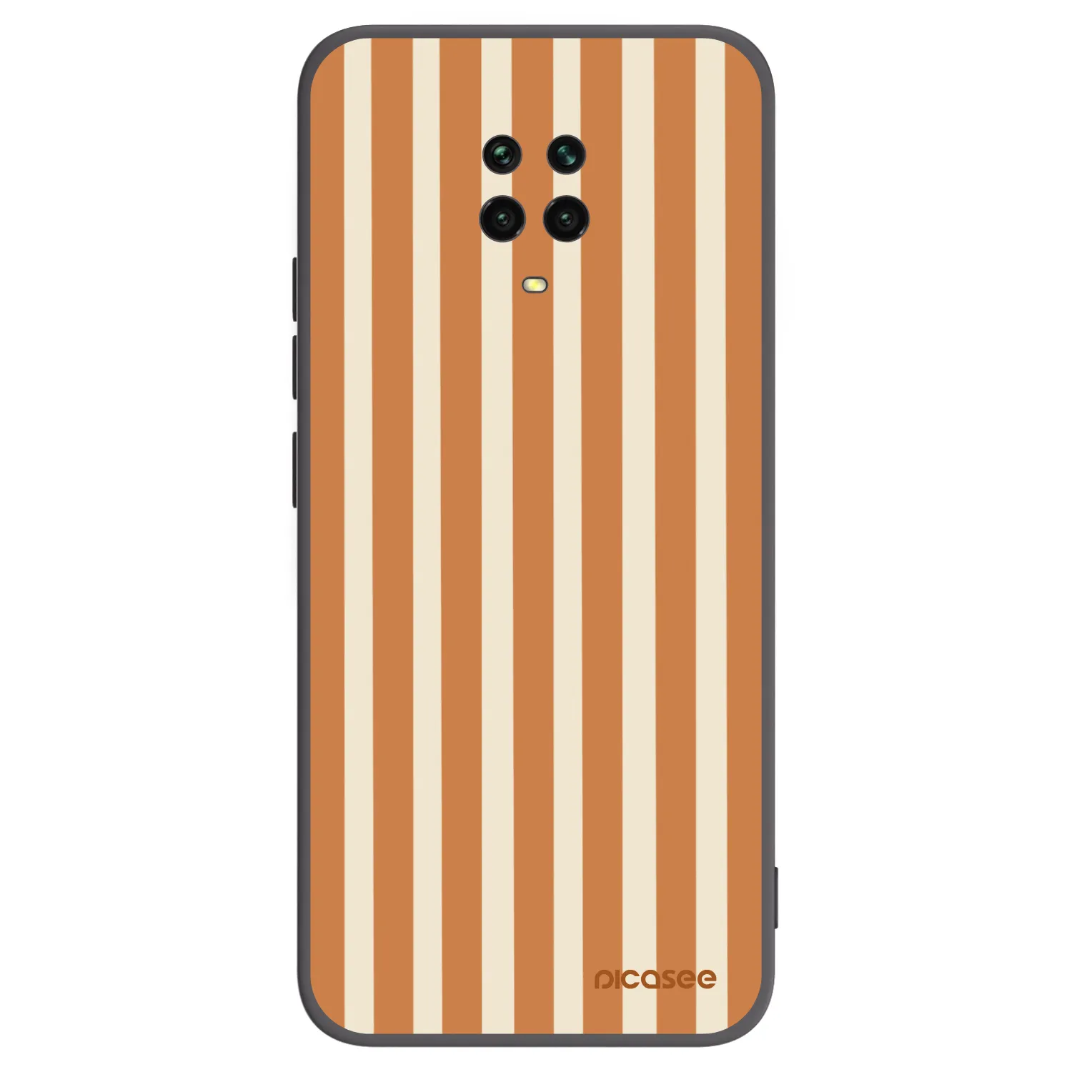 Picasee Μαύρη θήκη σιλικόνης για Xiaomi Redmi Note 9 Pro - Orange lines