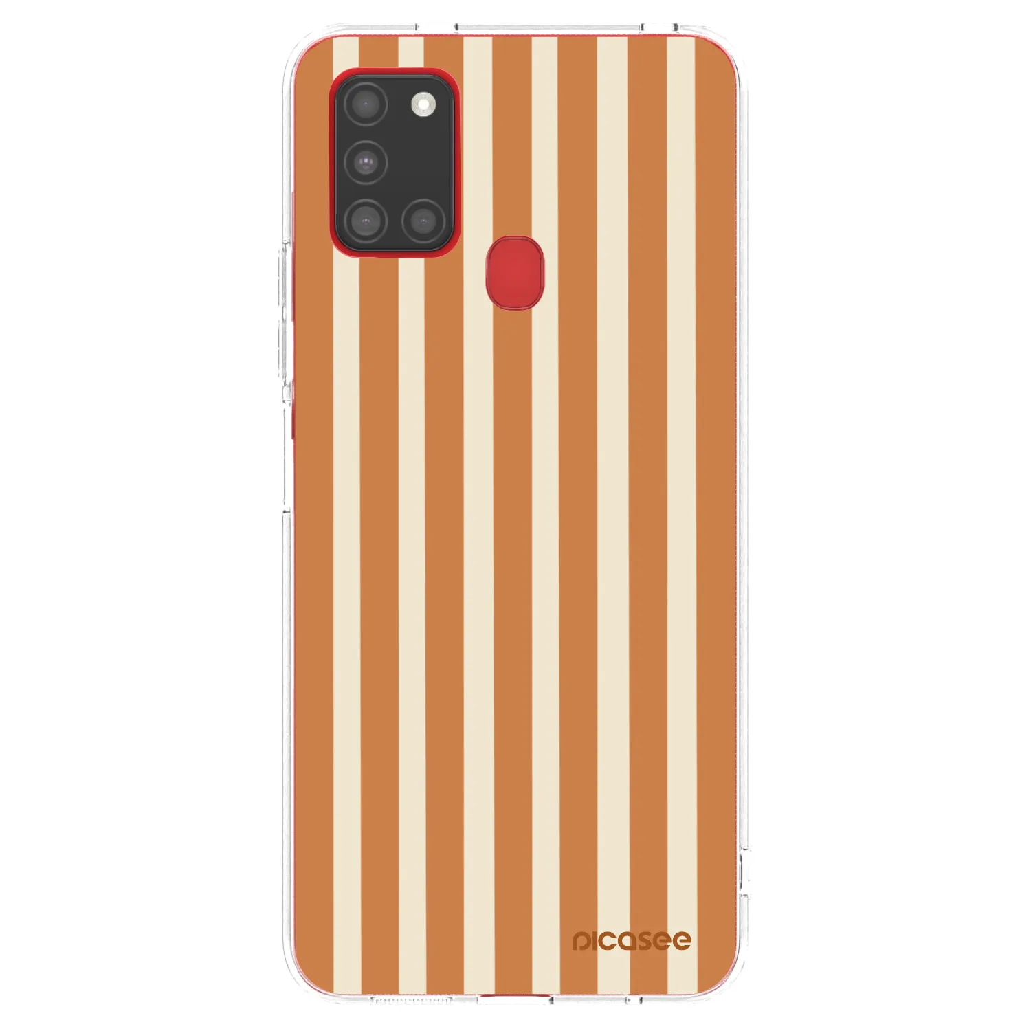 Picasee διαφανής θήκη σιλικόνης Samsung Galaxy A21s - Orange lines